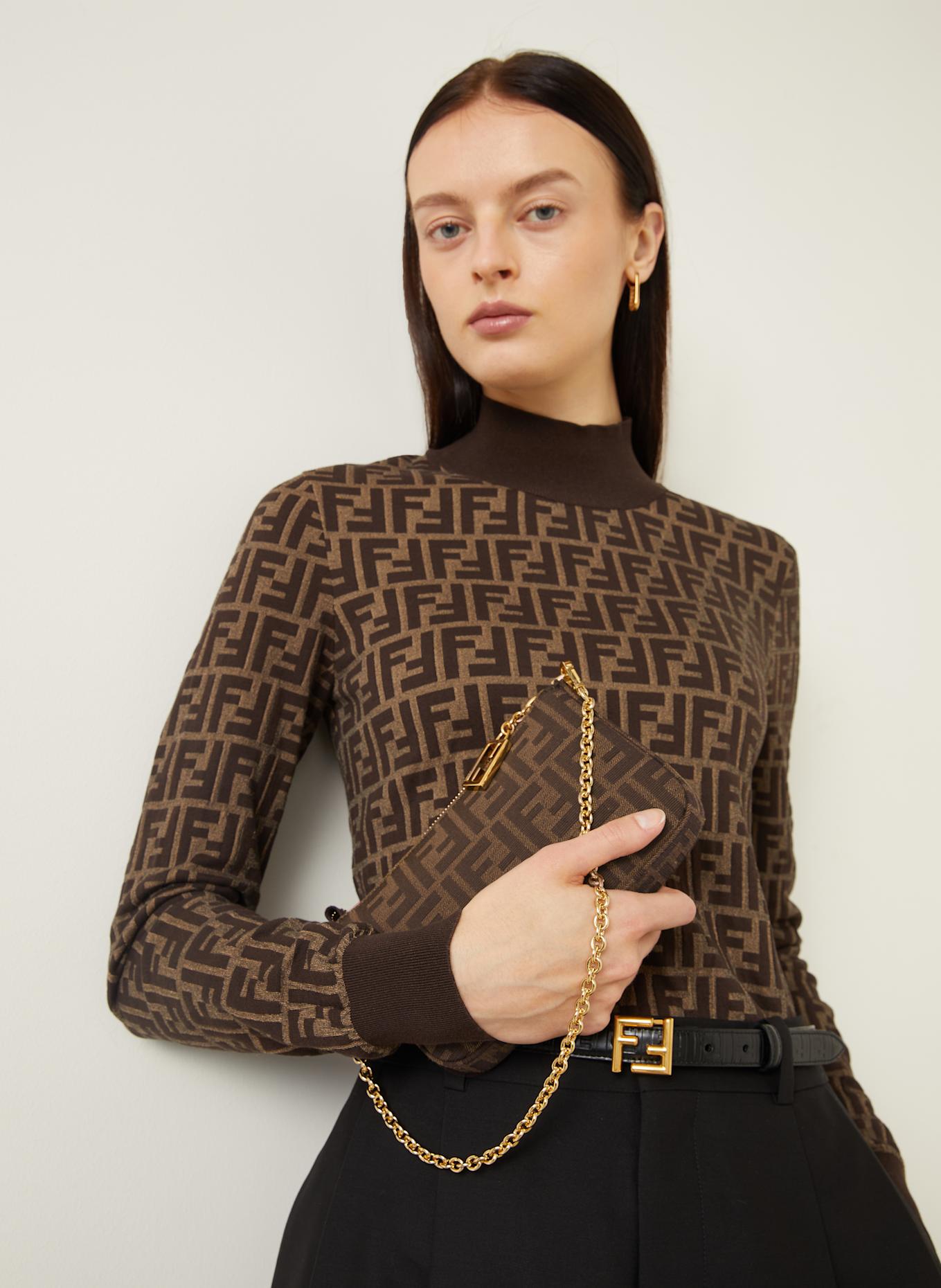 FENDI Umhängetasche BAGUETTE: DUNKELBRAUN