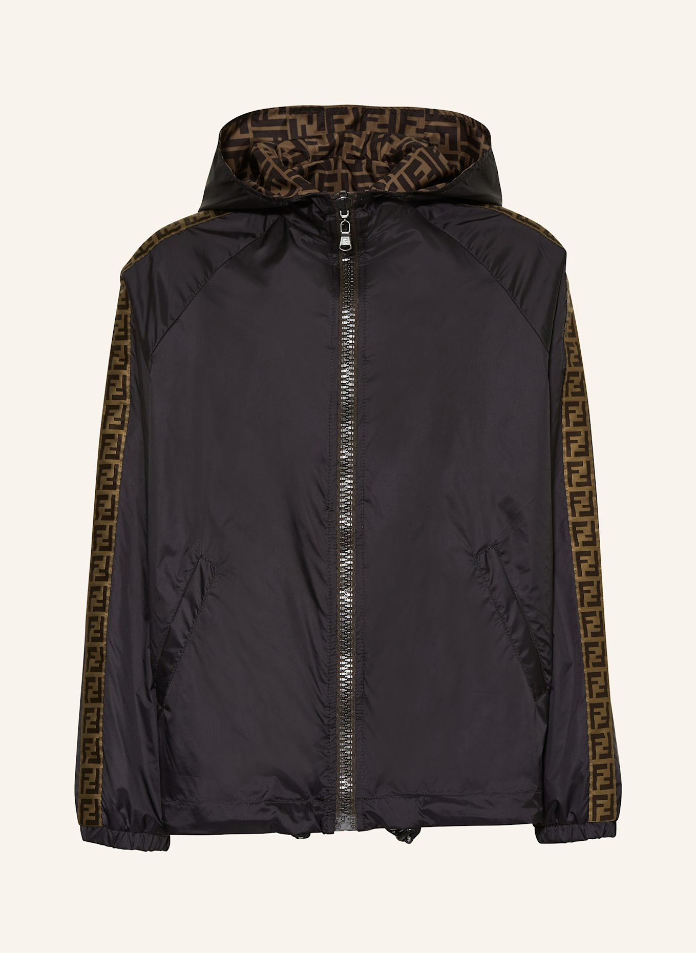 FENDI Jacke zum Wenden: SCHWARZ/ BRAUN