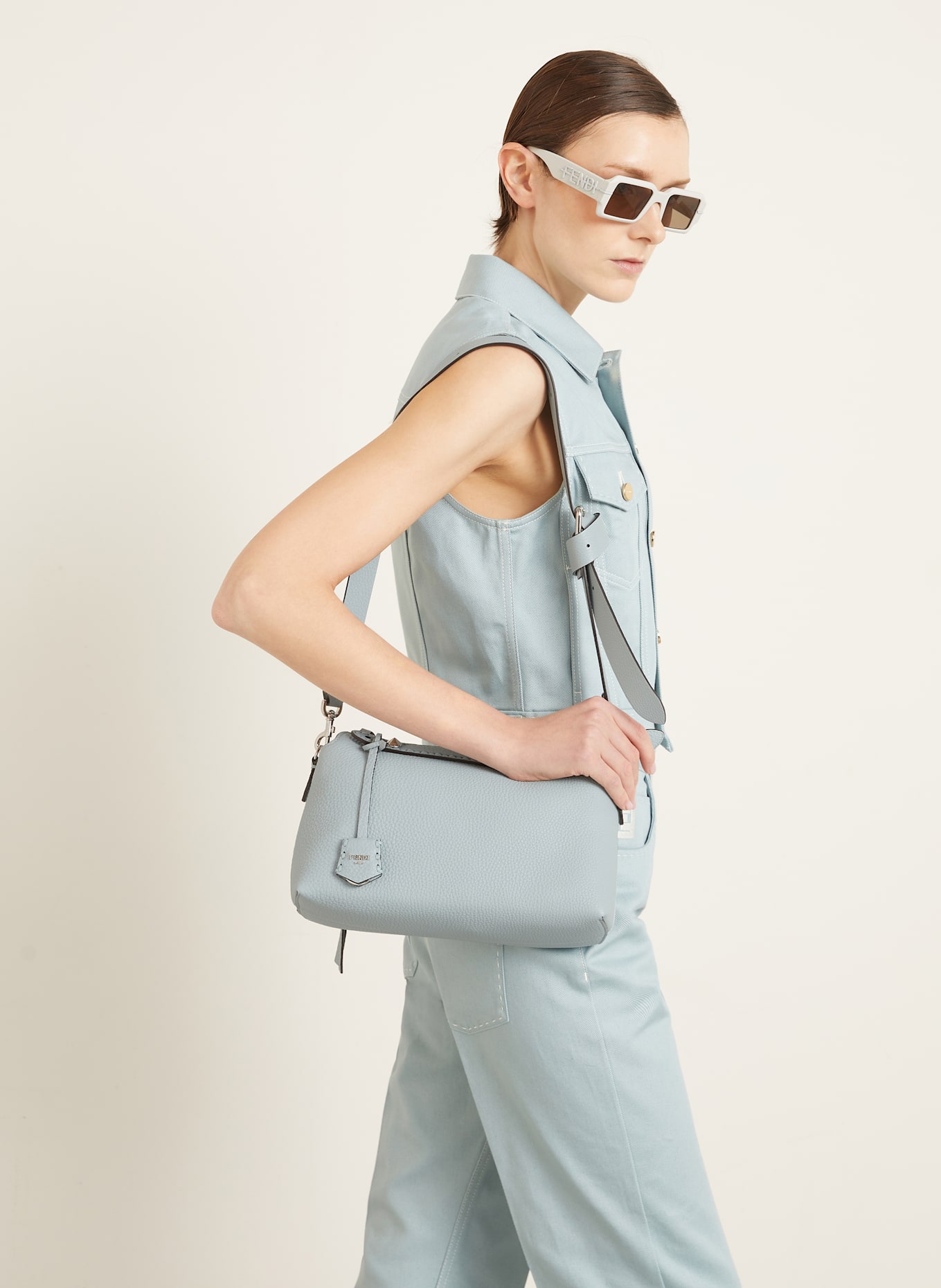 FENDI Handtasche BY THE WAY SELLERIA MEDIUM: BLAUGRAU