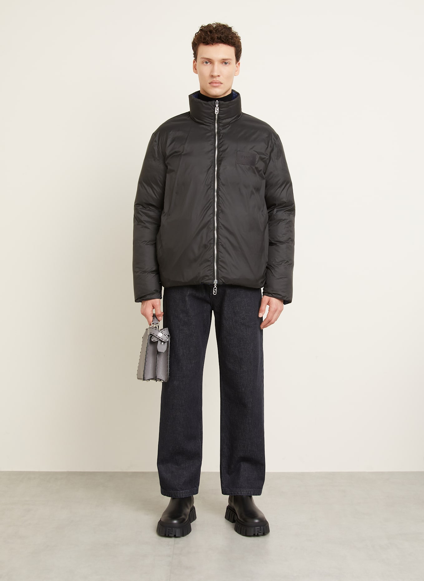 FENDI Daunenjacke zum Wenden in dunkelblau