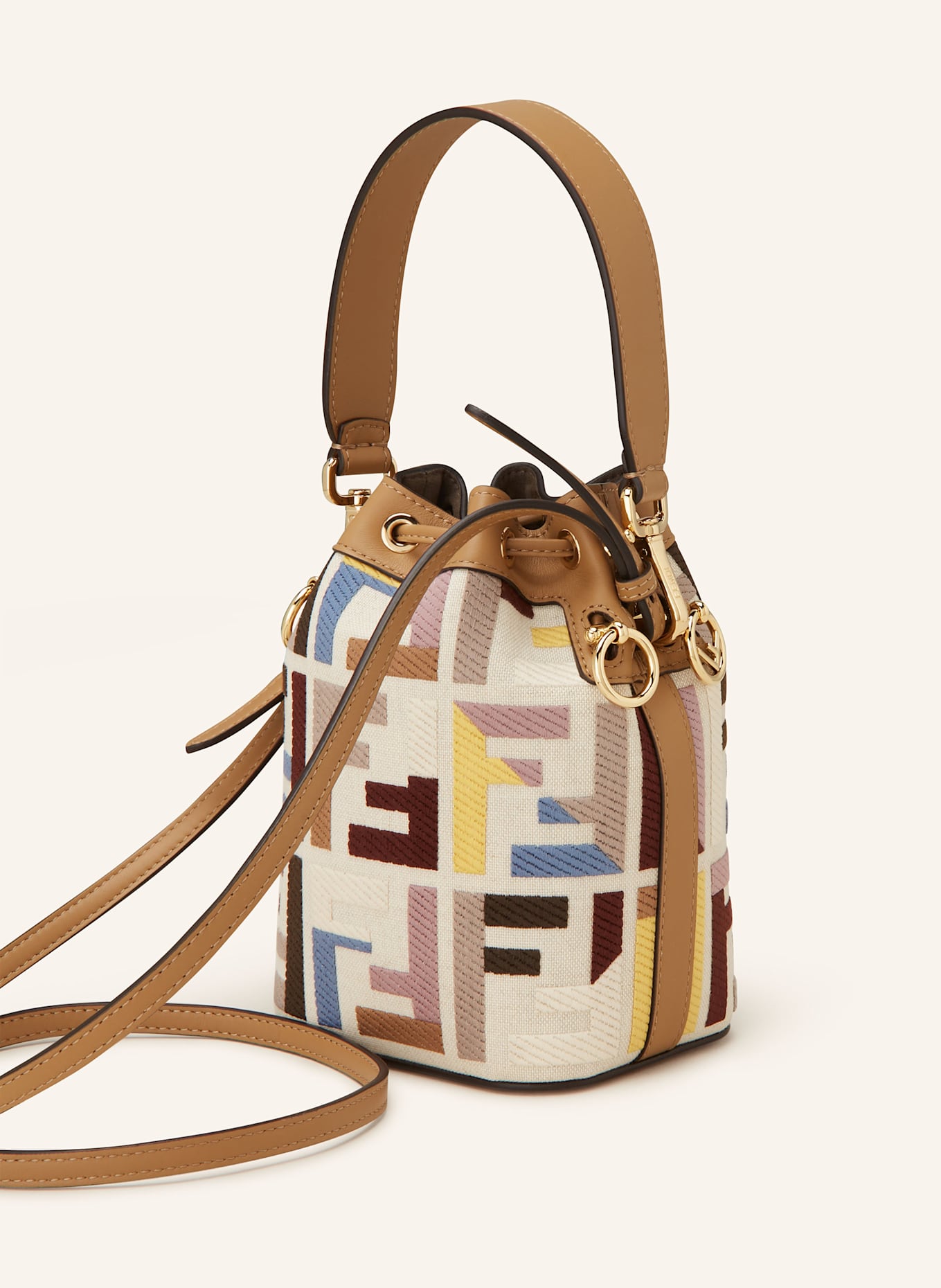 FENDI Pouch bag MON TRESOR in white dusky pink