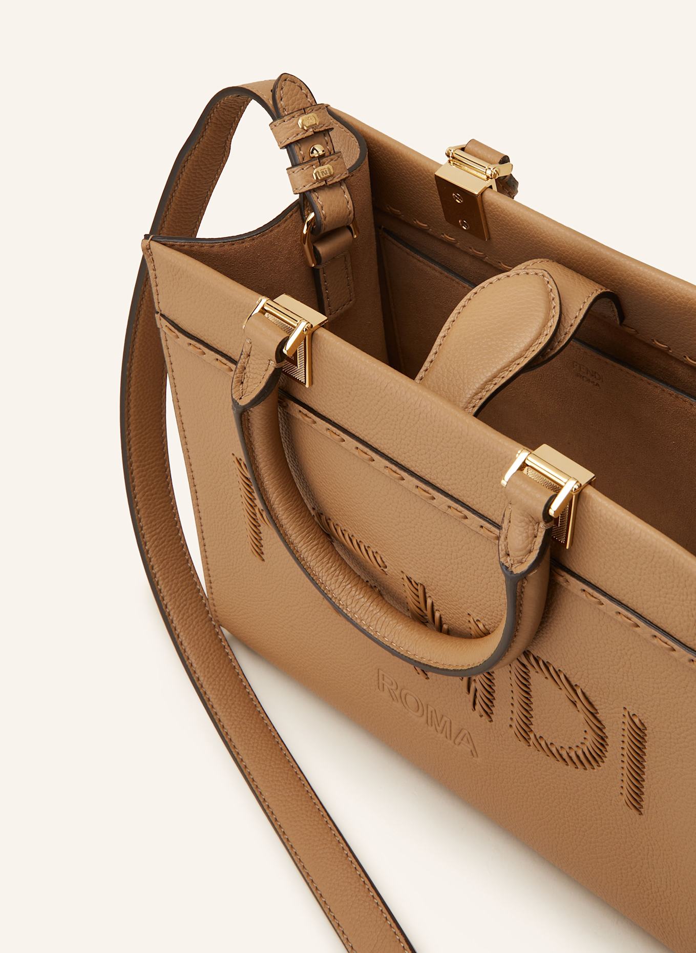 FENDI Handtasche SUNSHINE SMALL: CAMEL