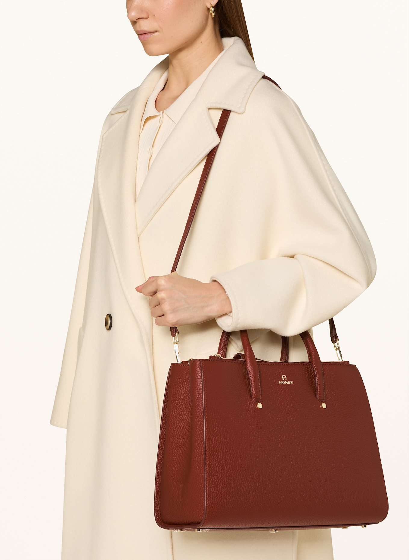 AIGNER Handtasche IVY LARGE: BRAUN