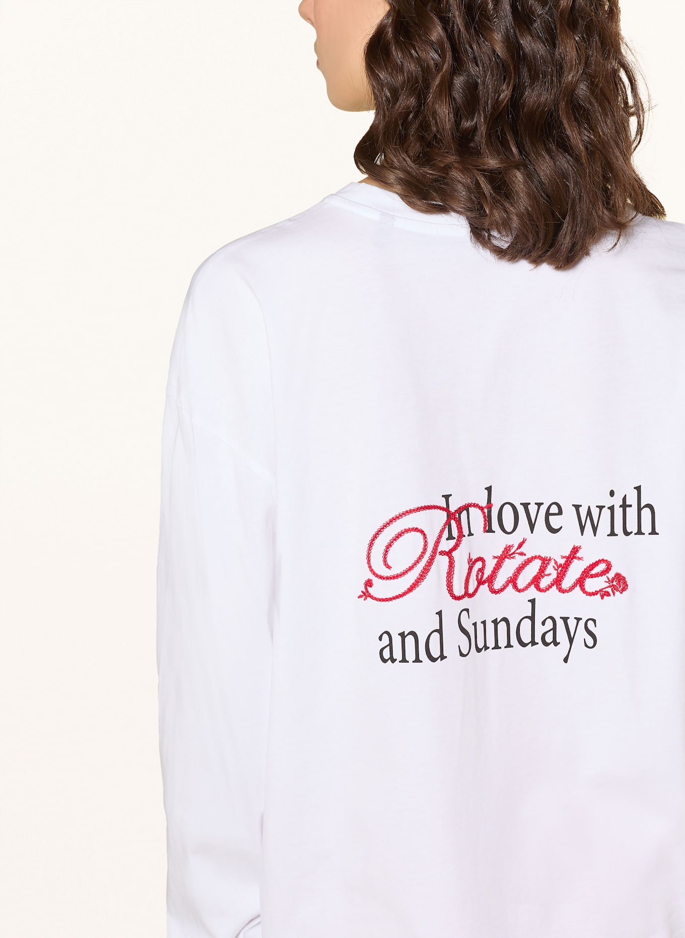 ROTATE Koszulka z długim rękawem: BIAŁY