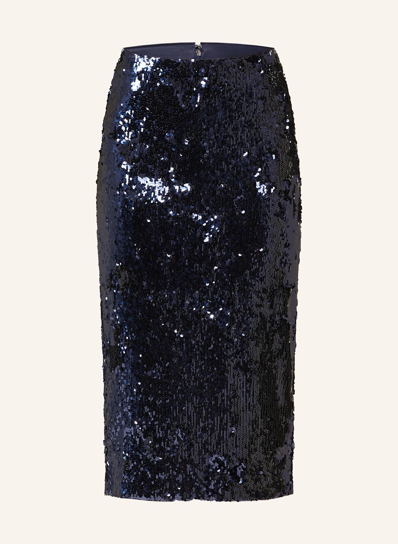 ROTATE Skirt with sequins: DARK BLUE