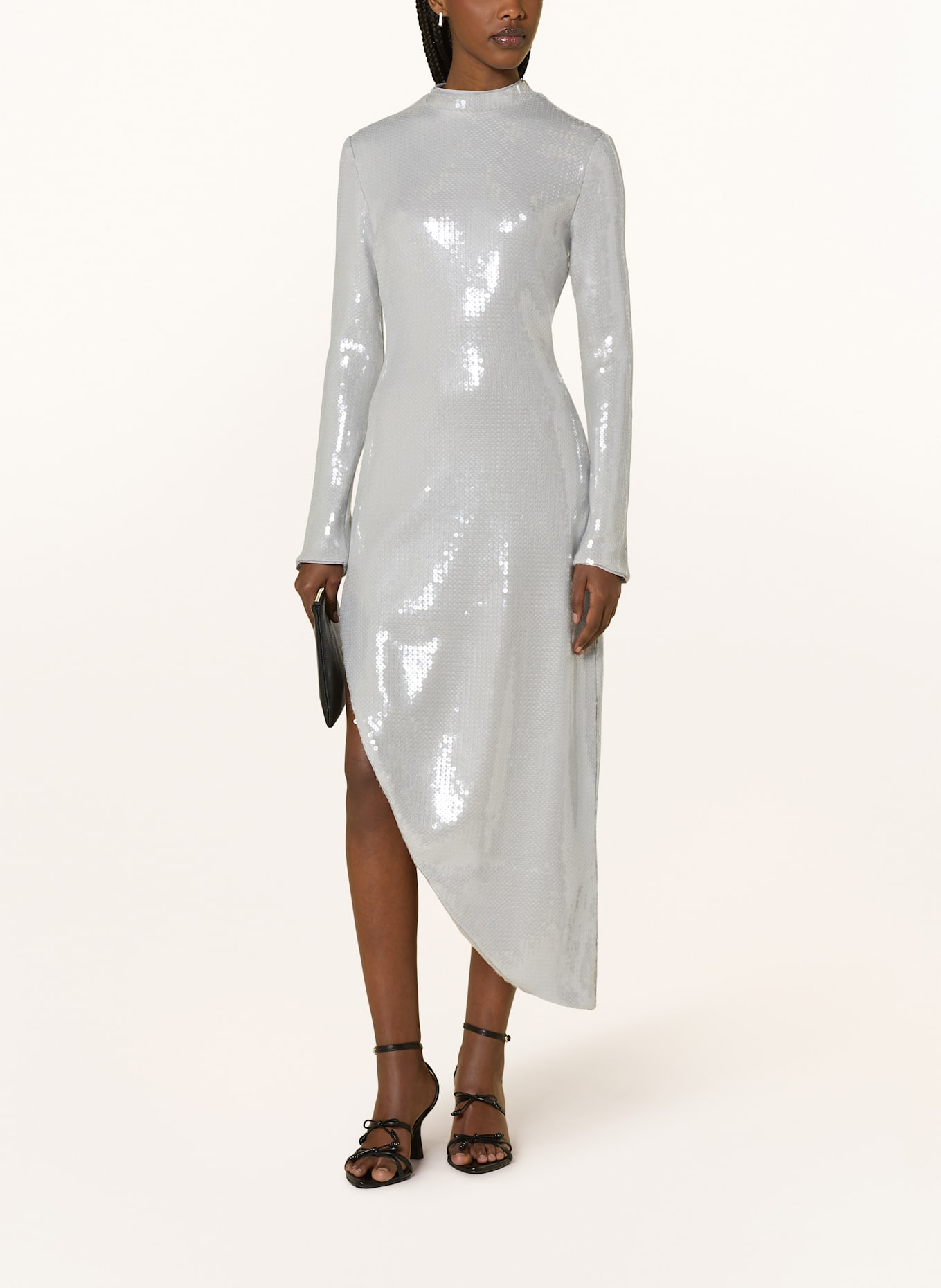 ROTATE Sukienka z cekinami: JASNOCZARY