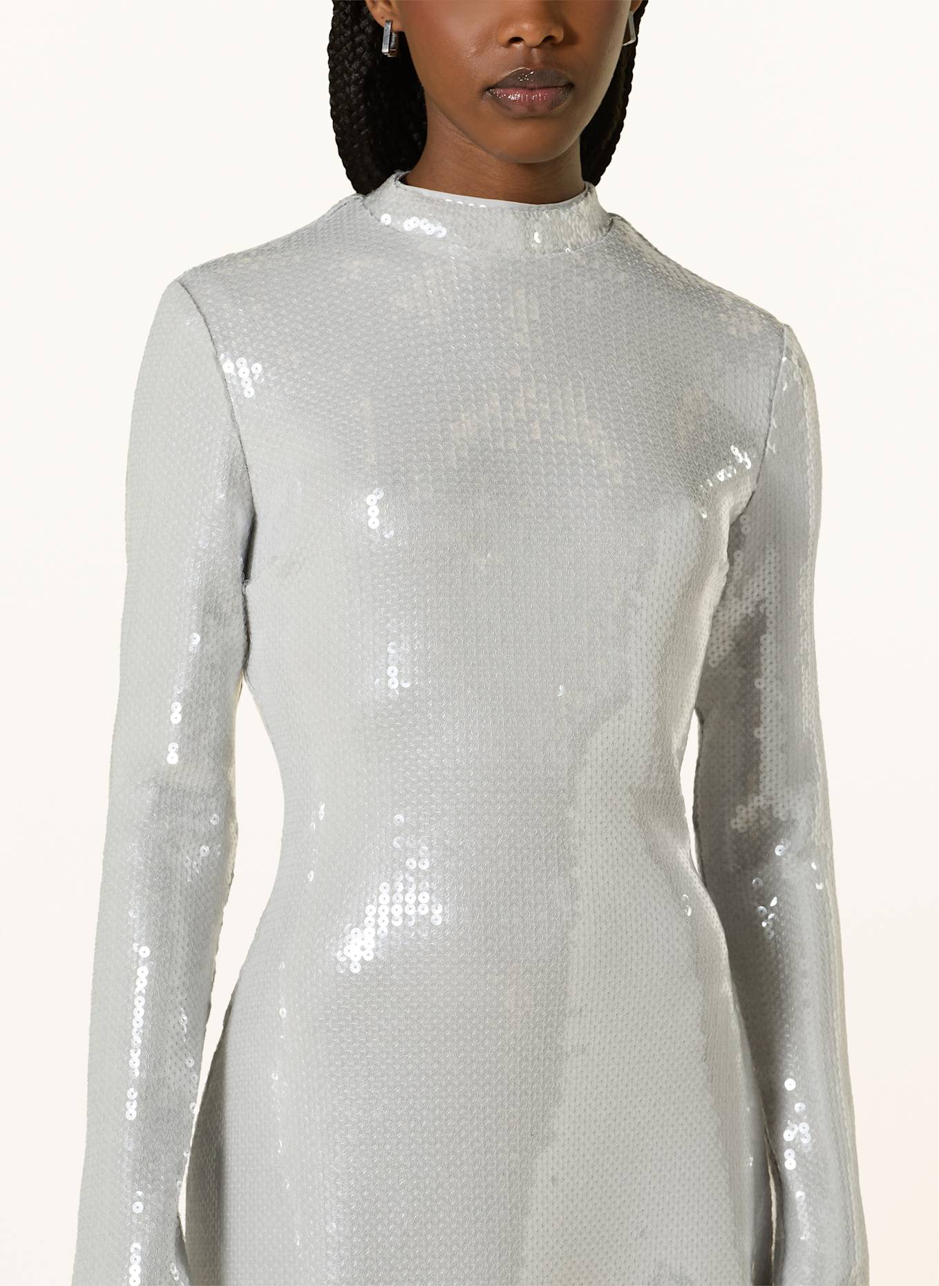 ROTATE Sukienka z cekinami: JASNOCZARY