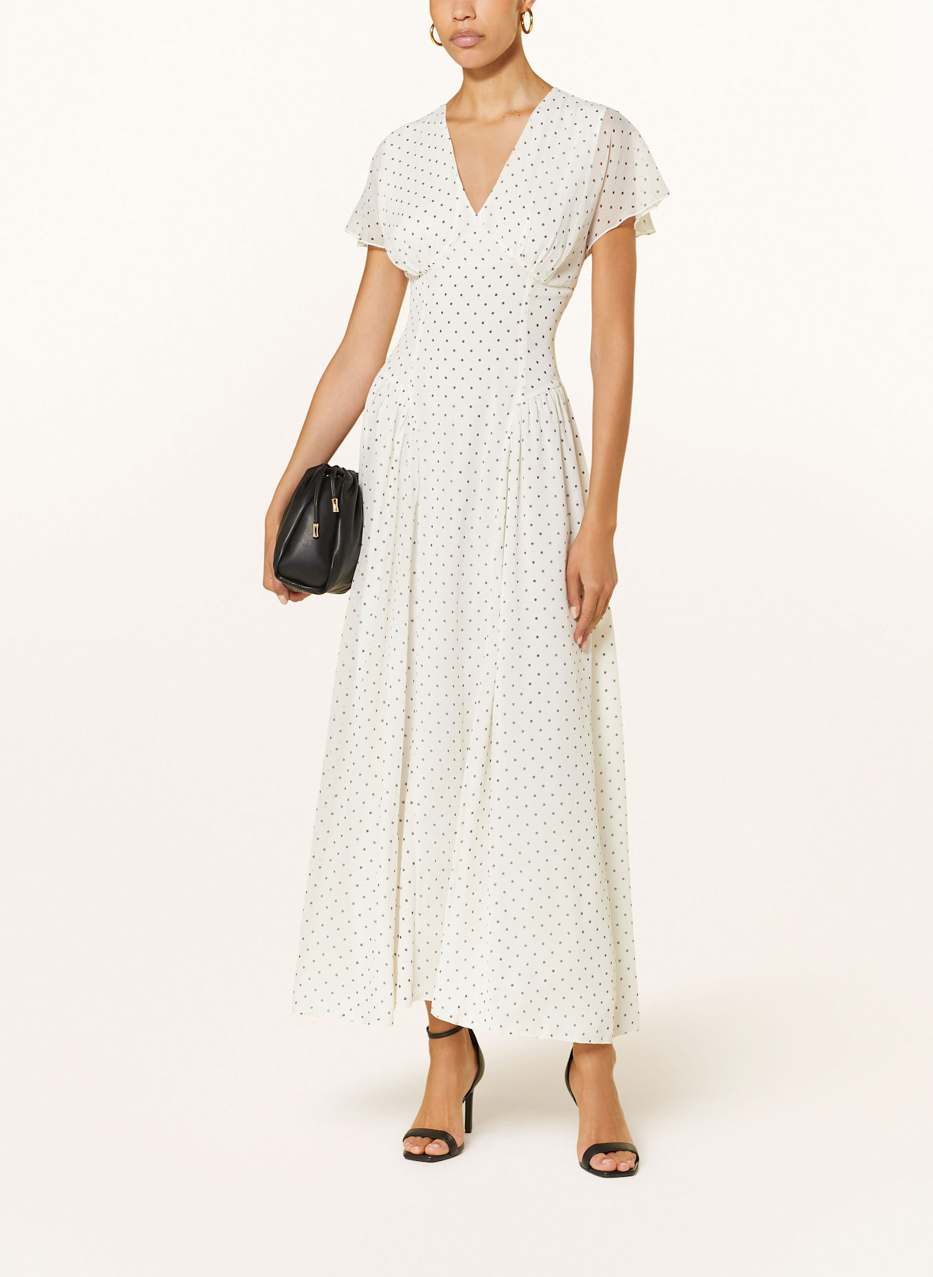 ROTATE Kleid: WEISS/ SCHWARZ
