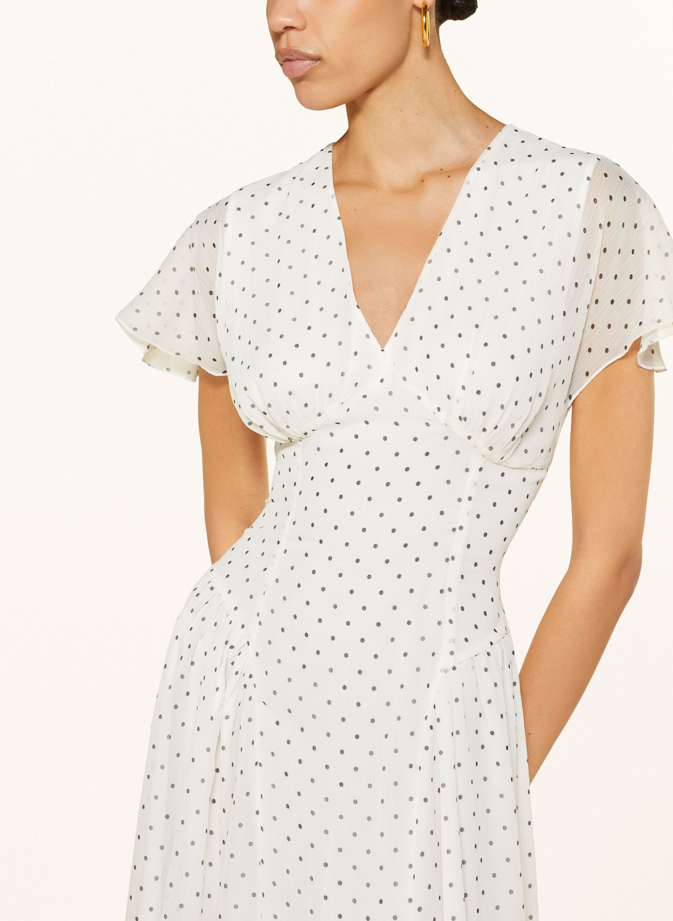 ROTATE Kleid: WEISS/ SCHWARZ