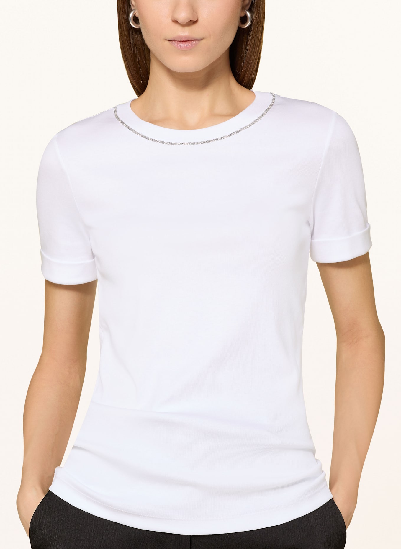 PESERICO Tričko s ozdobnými kamínky, Barva: BÍLÁ (Obrázek 4)