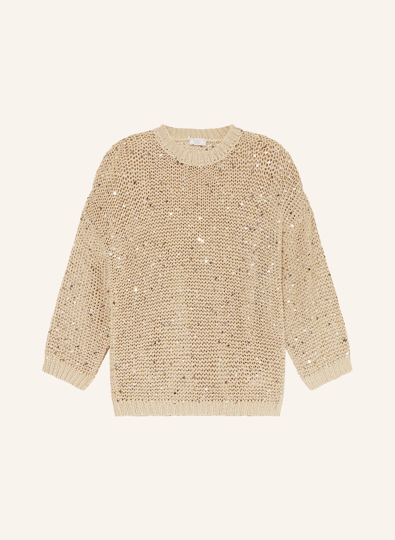 PESERICO Sweater with sequins, Color: BEIGE (Image 1)