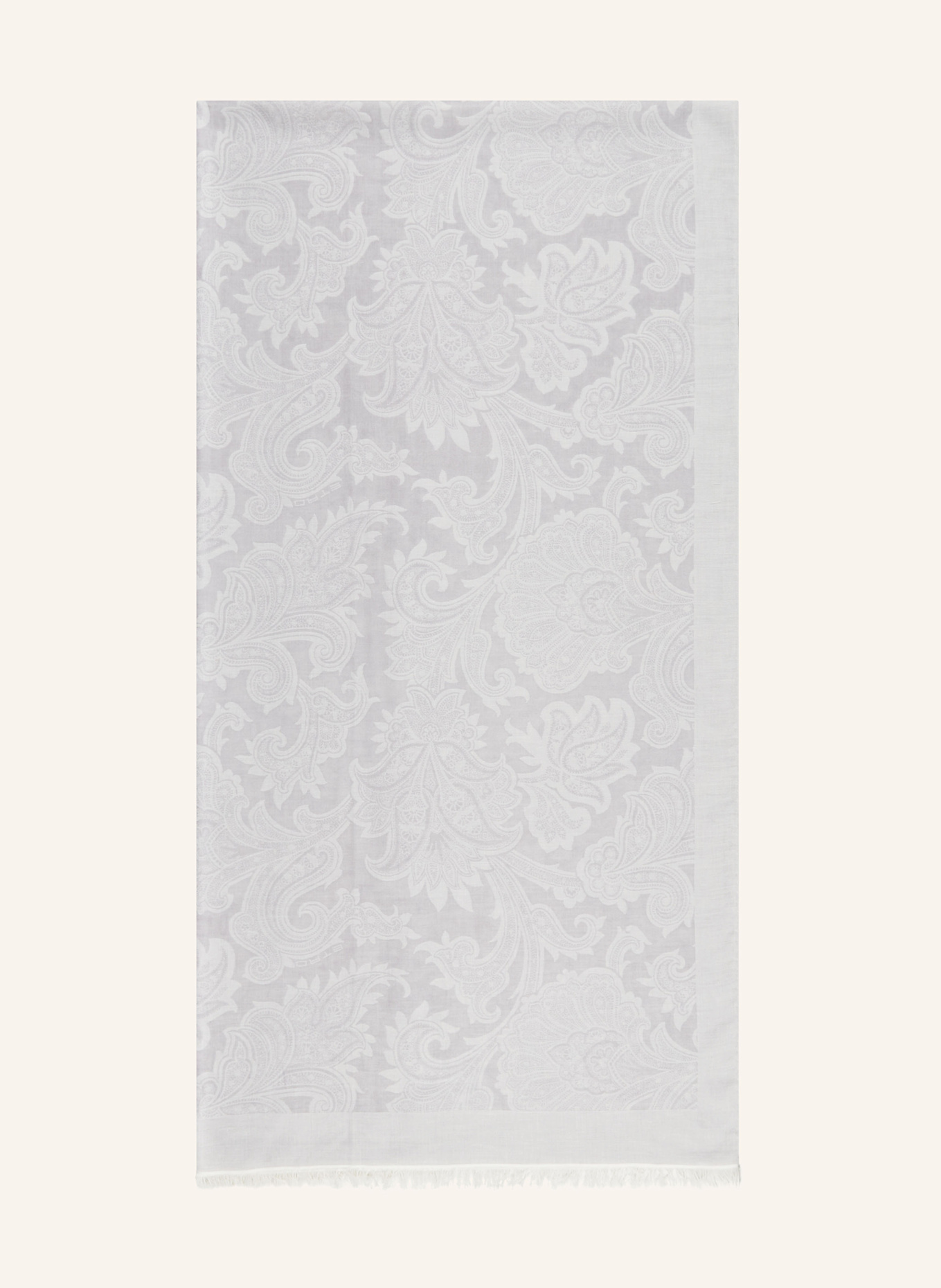 ETRO Schal: GRAU/ HELLGRAU