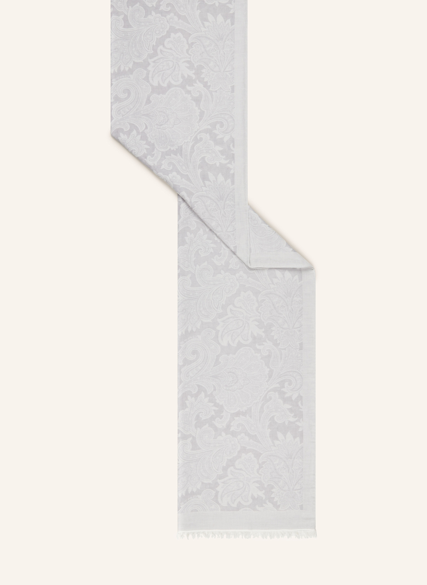 ETRO Schal: GRAU/ HELLGRAU