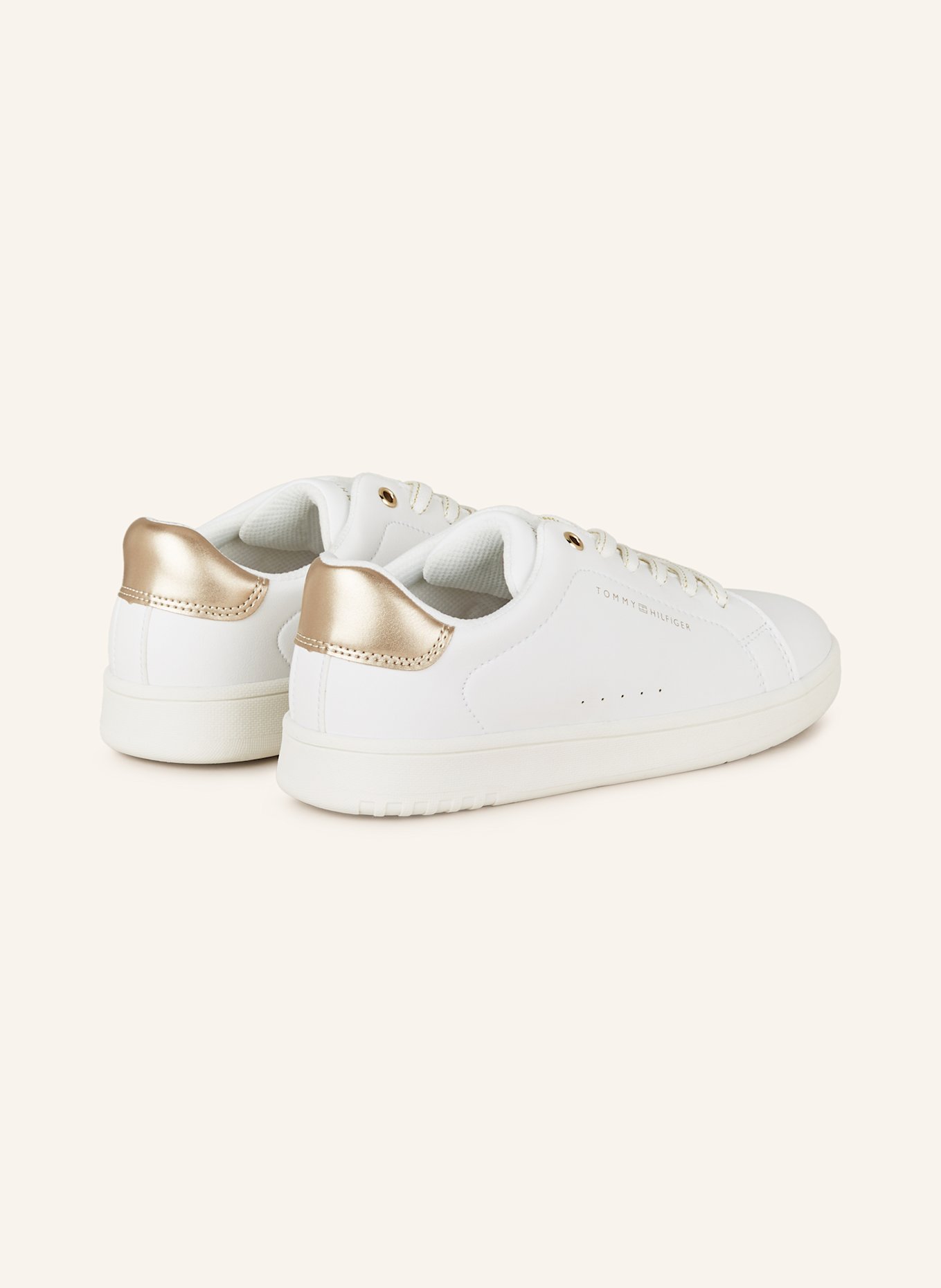 TOMMY HILFIGER Sneaker in weiss gold