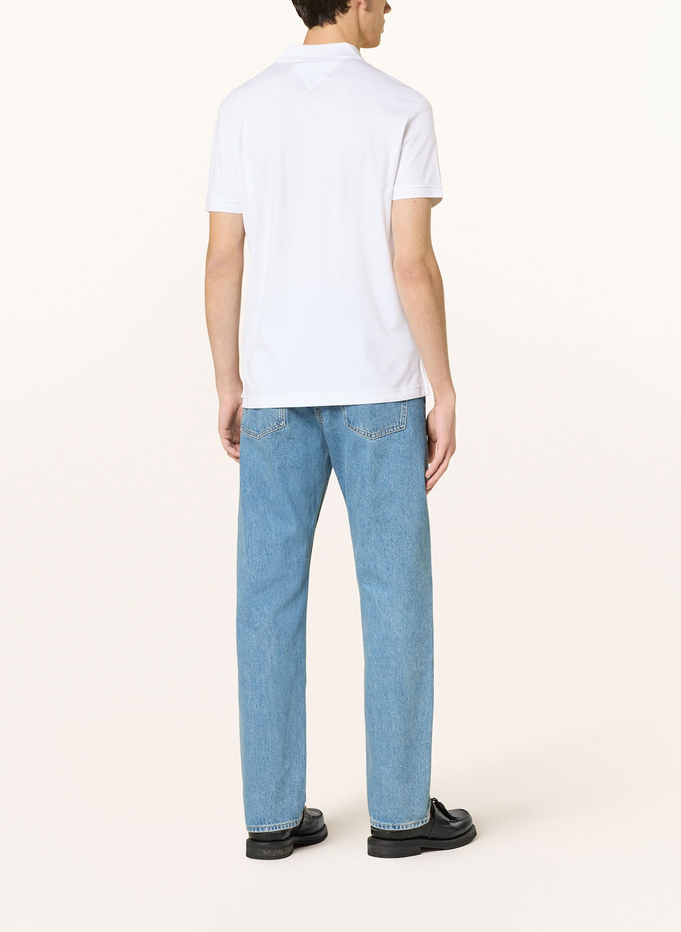 TOMMY HILFIGER Jersey-Poloshirt Regular Fit: WEISS