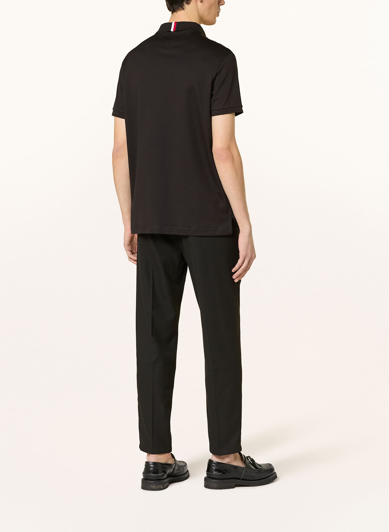 TOMMY HILFIGER Jersey-Poloshirt Regular Fit: SCHWARZ