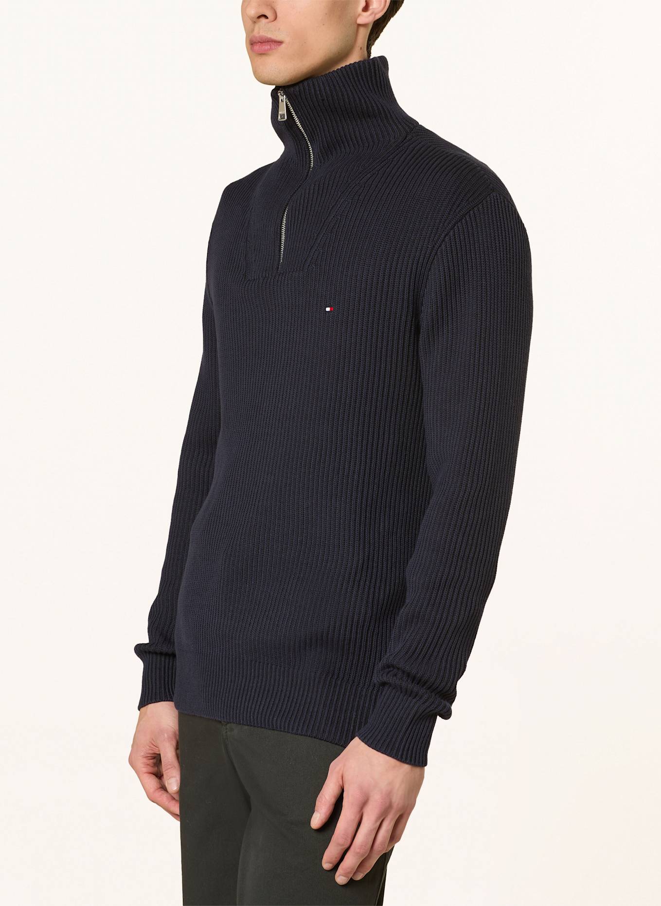 TOMMY HILFIGER Troyer: DUNKELBLAU