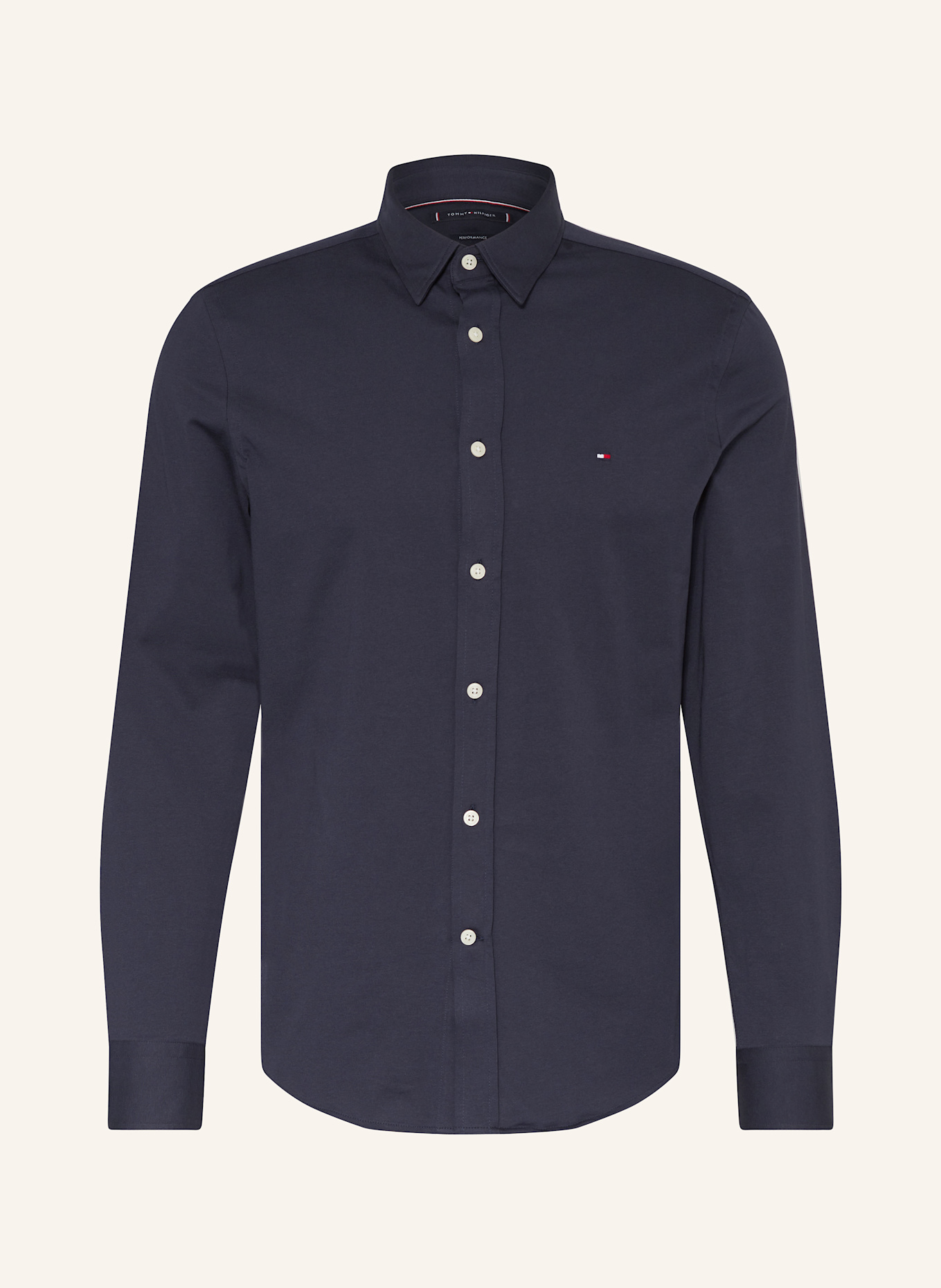 TOMMY HILFIGER Hemd Regular Fit: DUNKELBLAU