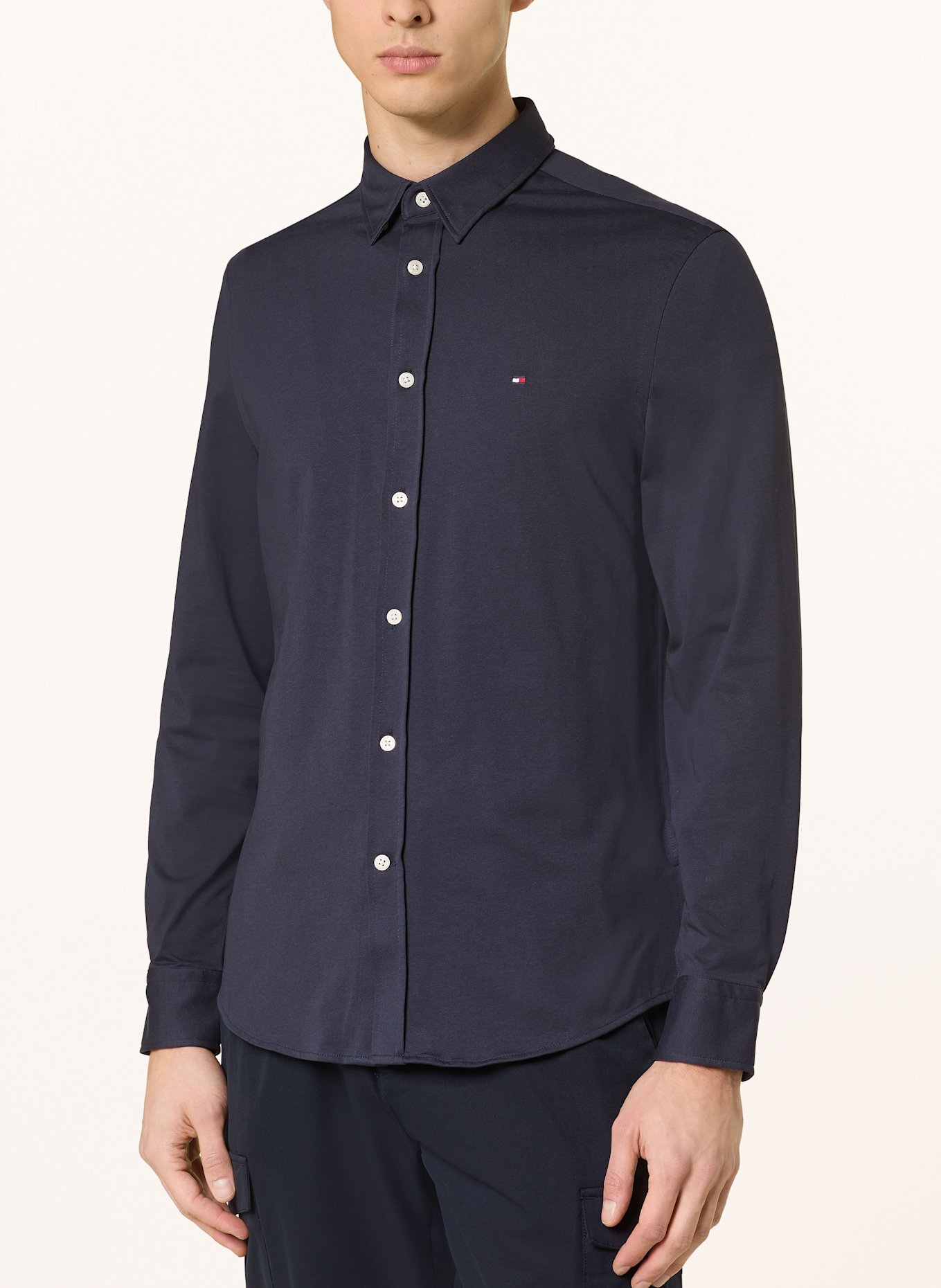 TOMMY HILFIGER Hemd Regular Fit: DUNKELBLAU