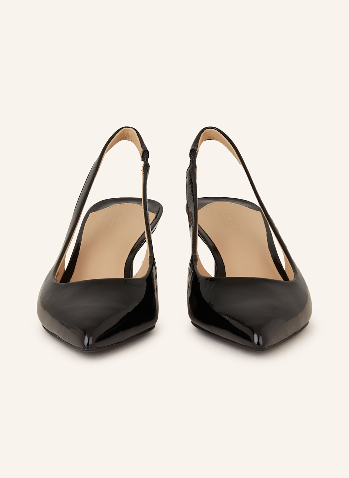 LAUREN RALPH LAUREN Czółenka z odkrytą piętą: CZARNY