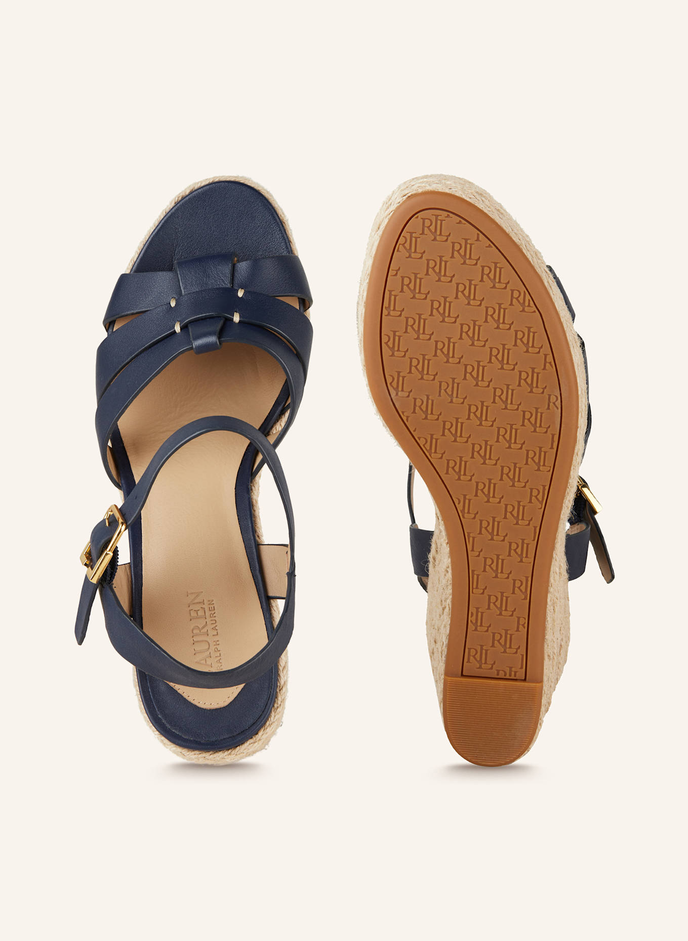 LAUREN RALPH LAUREN Wedges SOFFIA: DUNKELBLAU