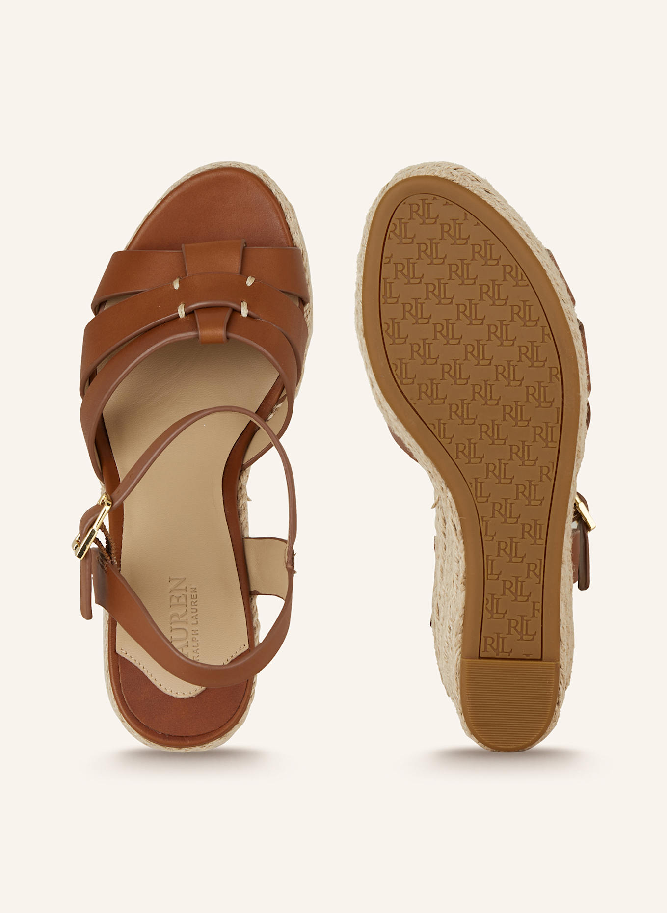 LAUREN RALPH LAUREN Plateau-Wedges SOFFIA: BRAUN