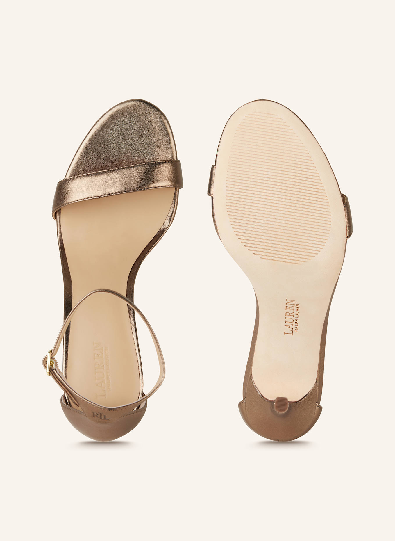 Ralph lauren gold sandals clearance