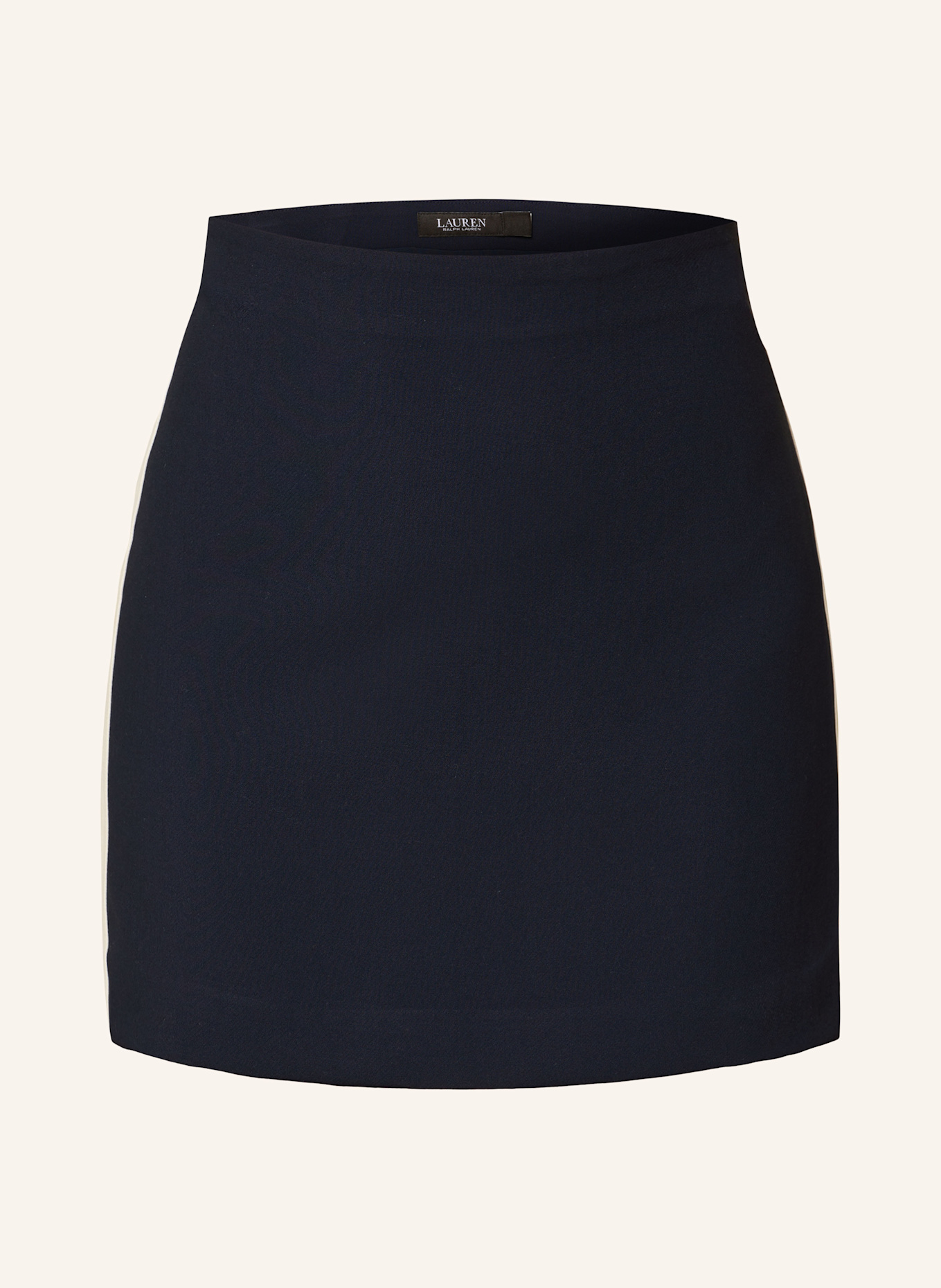 LAUREN RALPH LAUREN Jersey skirt with tuxedo stripes in dark blue