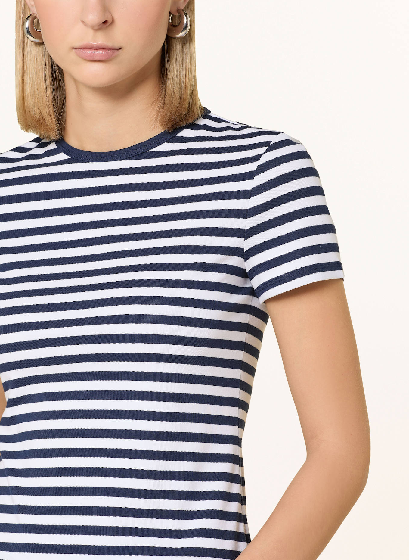 LAUREN RALPH LAUREN Tričko: TMAVĚ MODRÁ / BÍLÁ