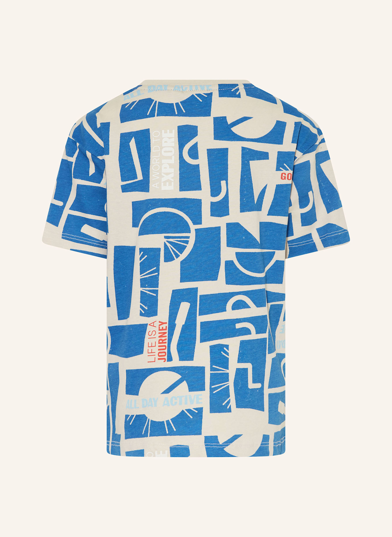 GARCIA Tričko: KRÉMOVÁ / MODRÁ