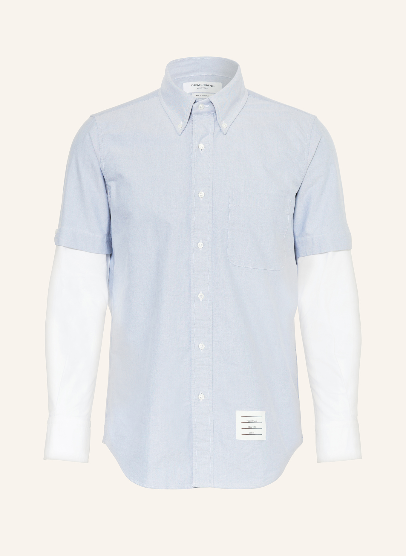 THOM BROWNE. Hemd Straight Fit: HELLBLAU