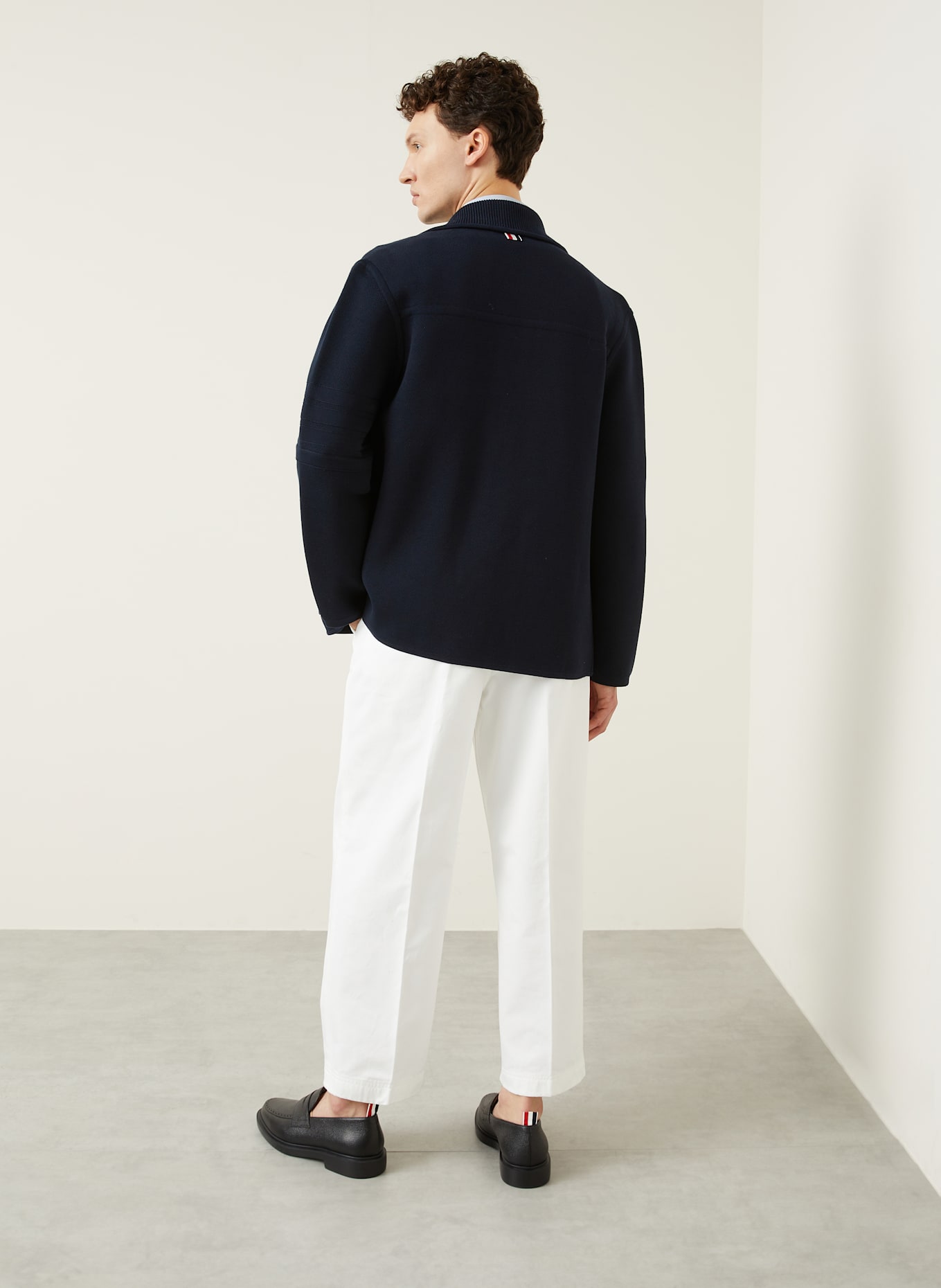 THOM BROWNE. Strickjacke: DUNKELBLAU