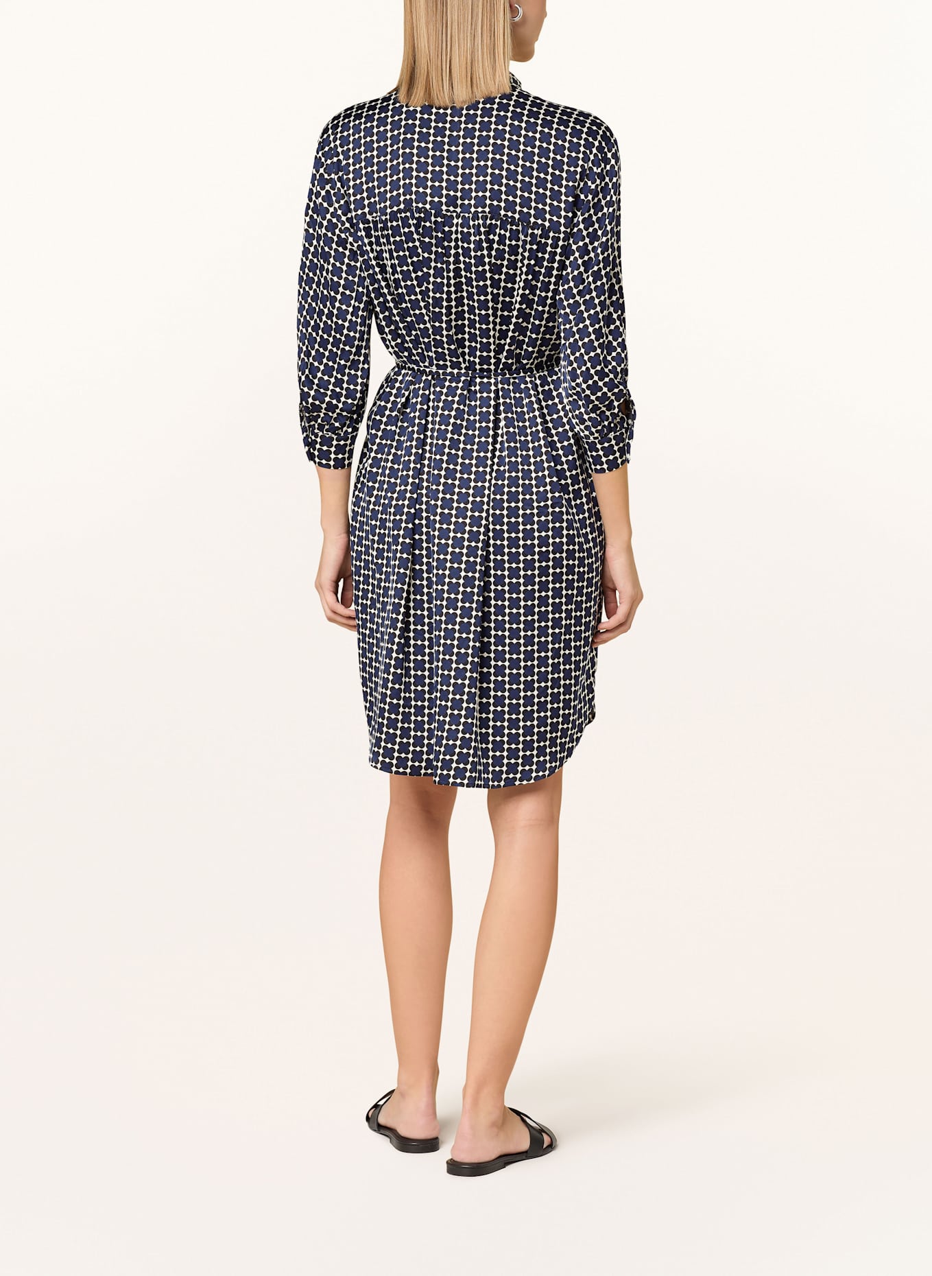 Marc O'Polo Kleid mit 3/4-Arm: SCHWARZ/ WEISS/ DUNKELBLAU