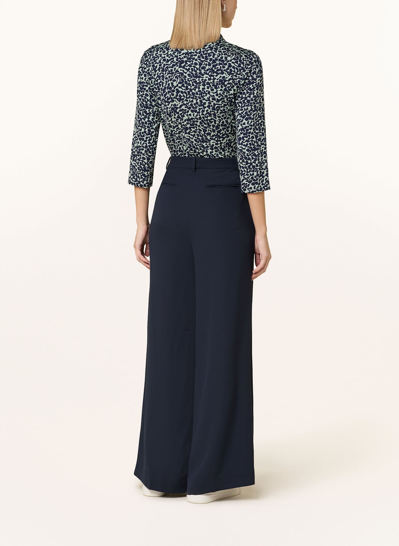 Marc O'Polo Koszula z rękawami 3/4 z dżerseju: GRANATOWY / MIĘTOWY