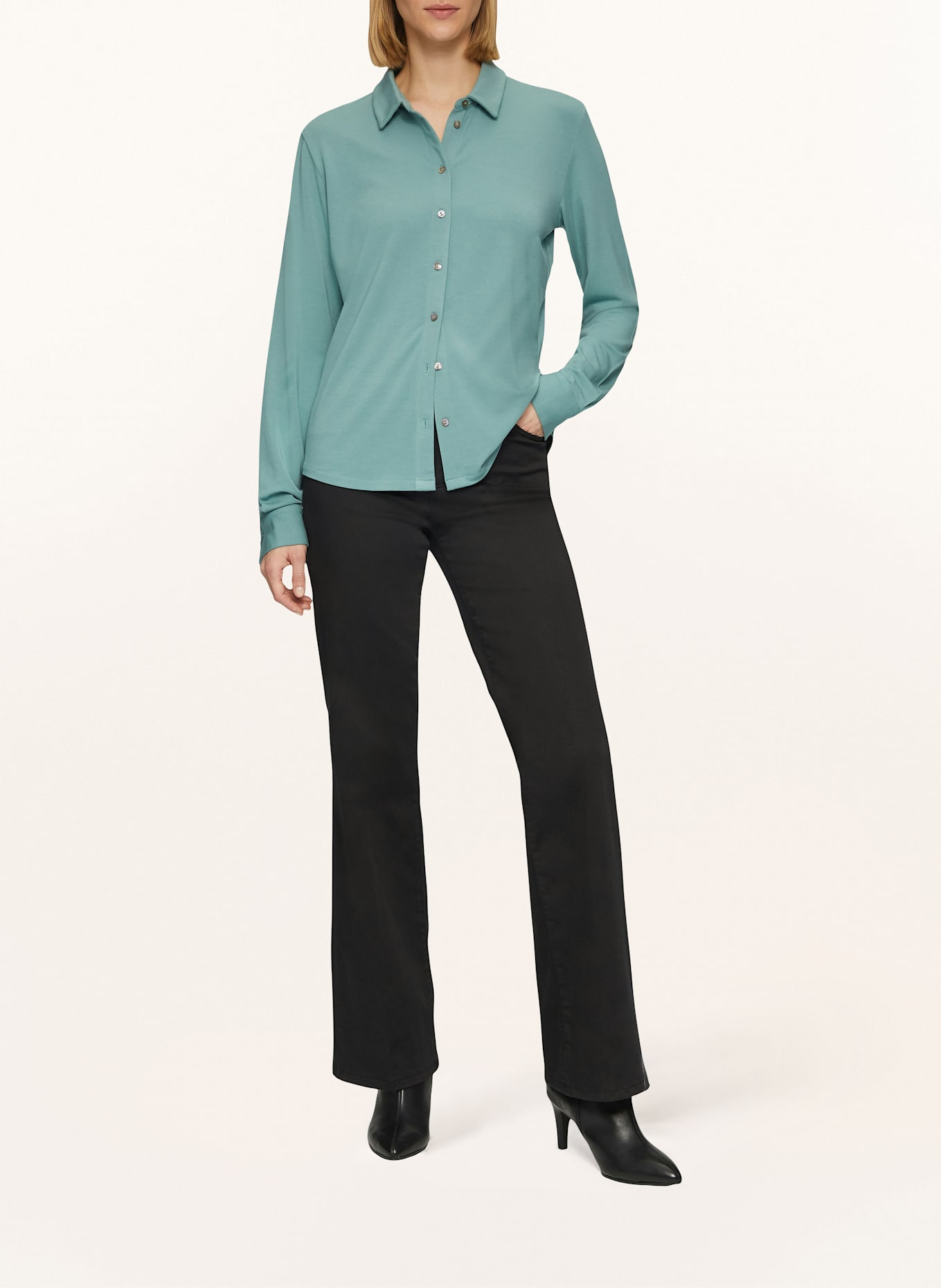 s.Oliver BLACK LABEL Blusenshirt: PETROL