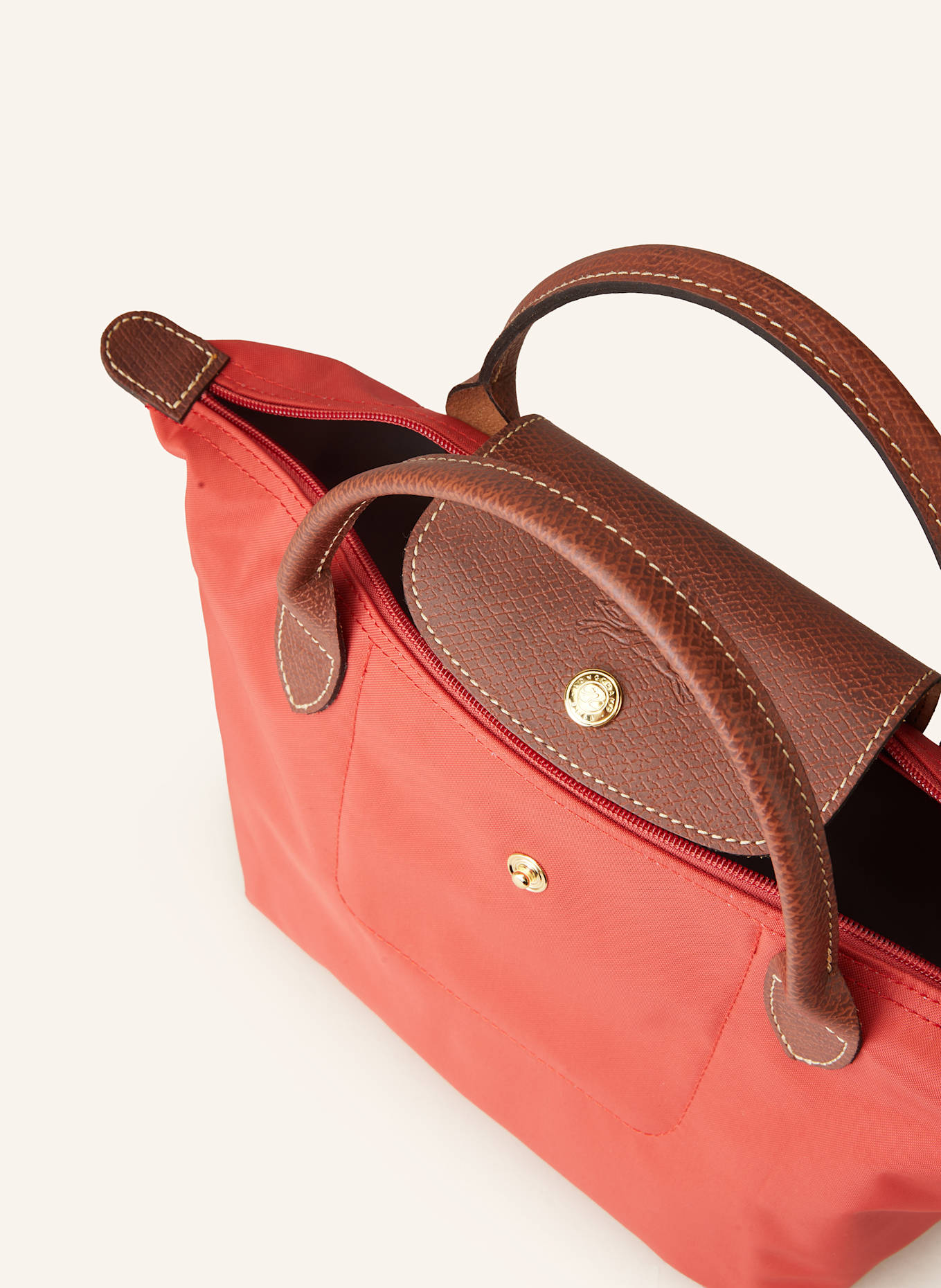 LONGCHAMP Handtasche LE PLIAGE S: ROT/ BRAUN
