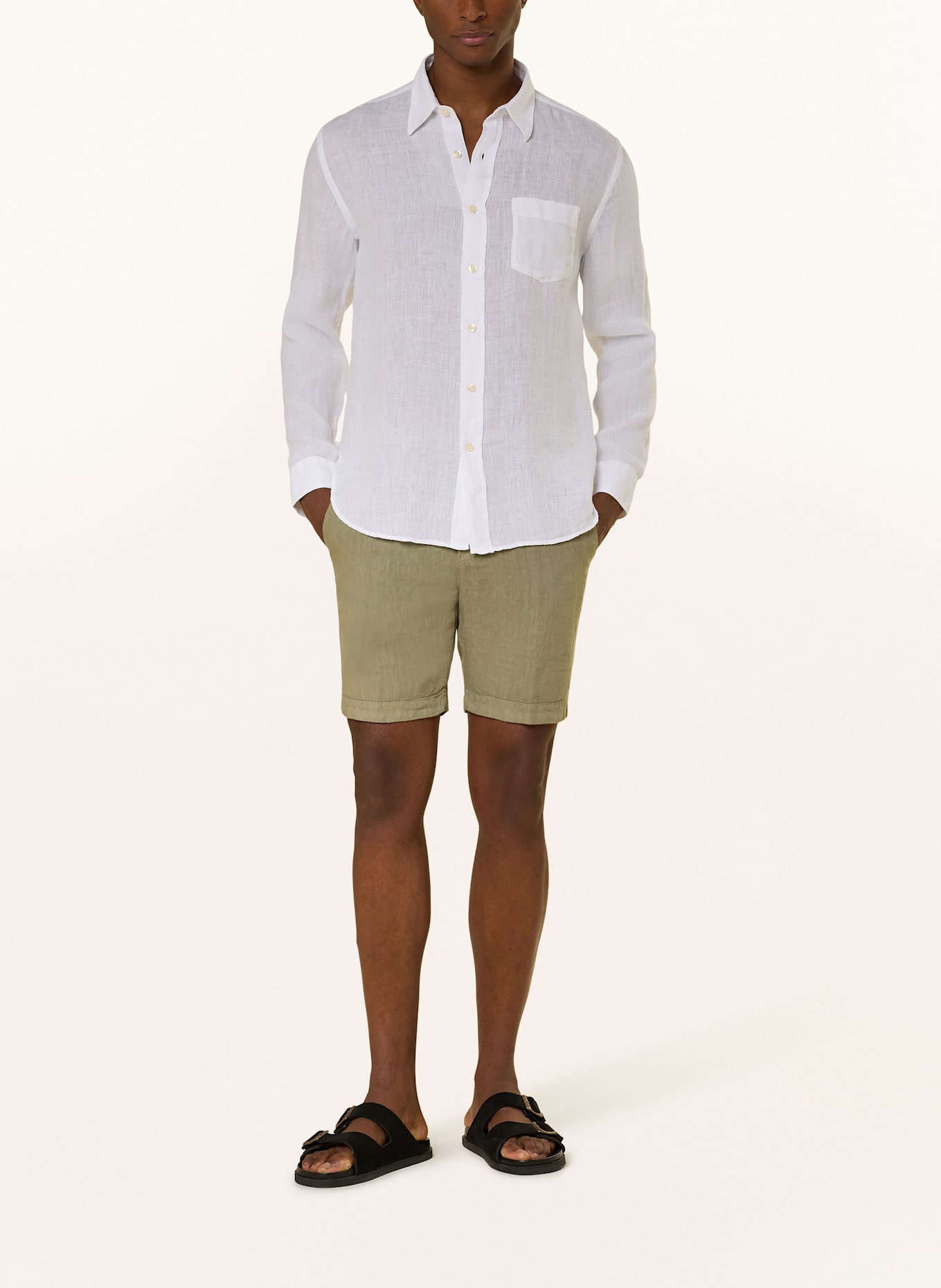 120%lino Leinenshorts: OLIV