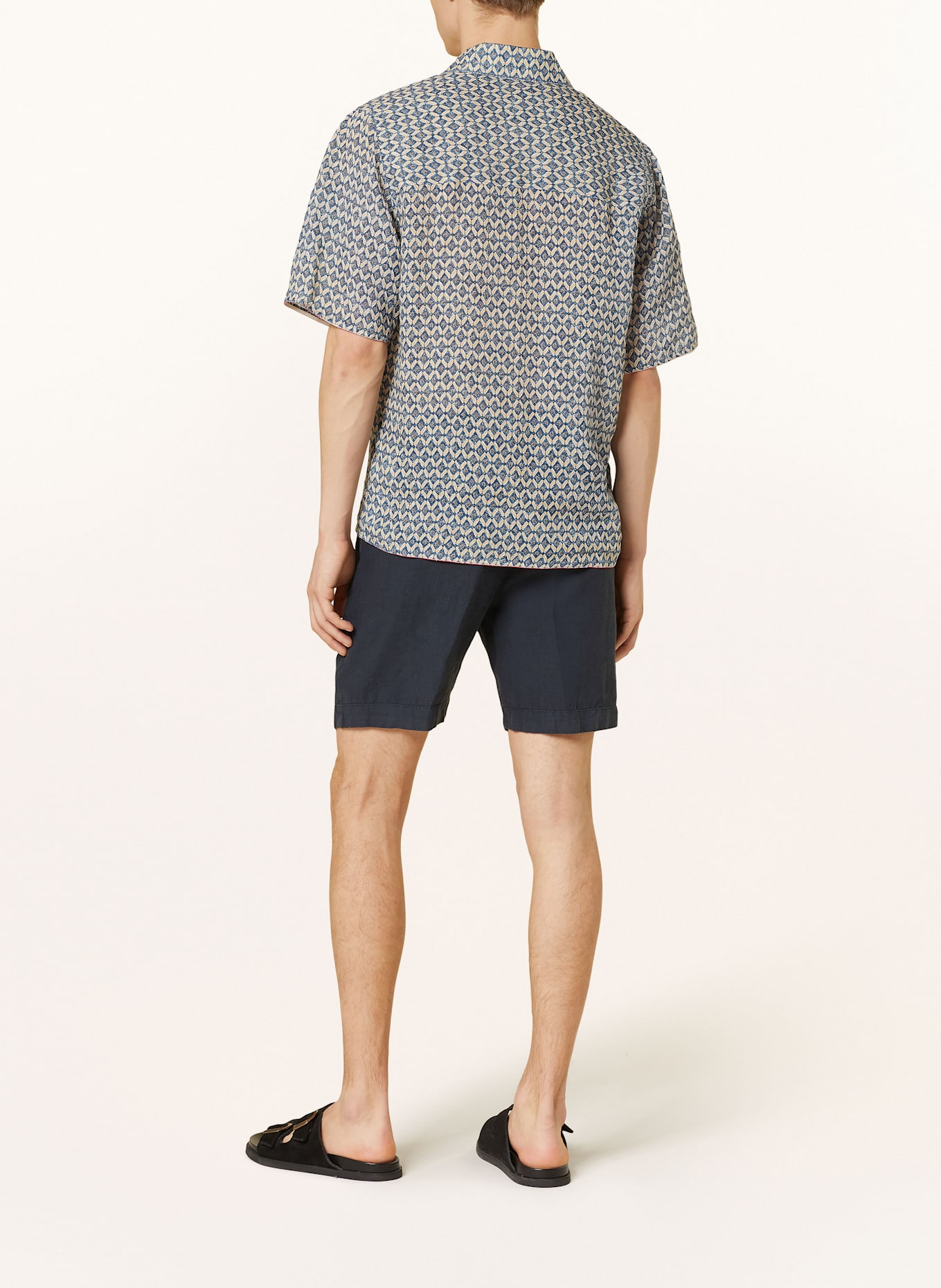 120%lino Leinenshorts: DUNKELBLAU