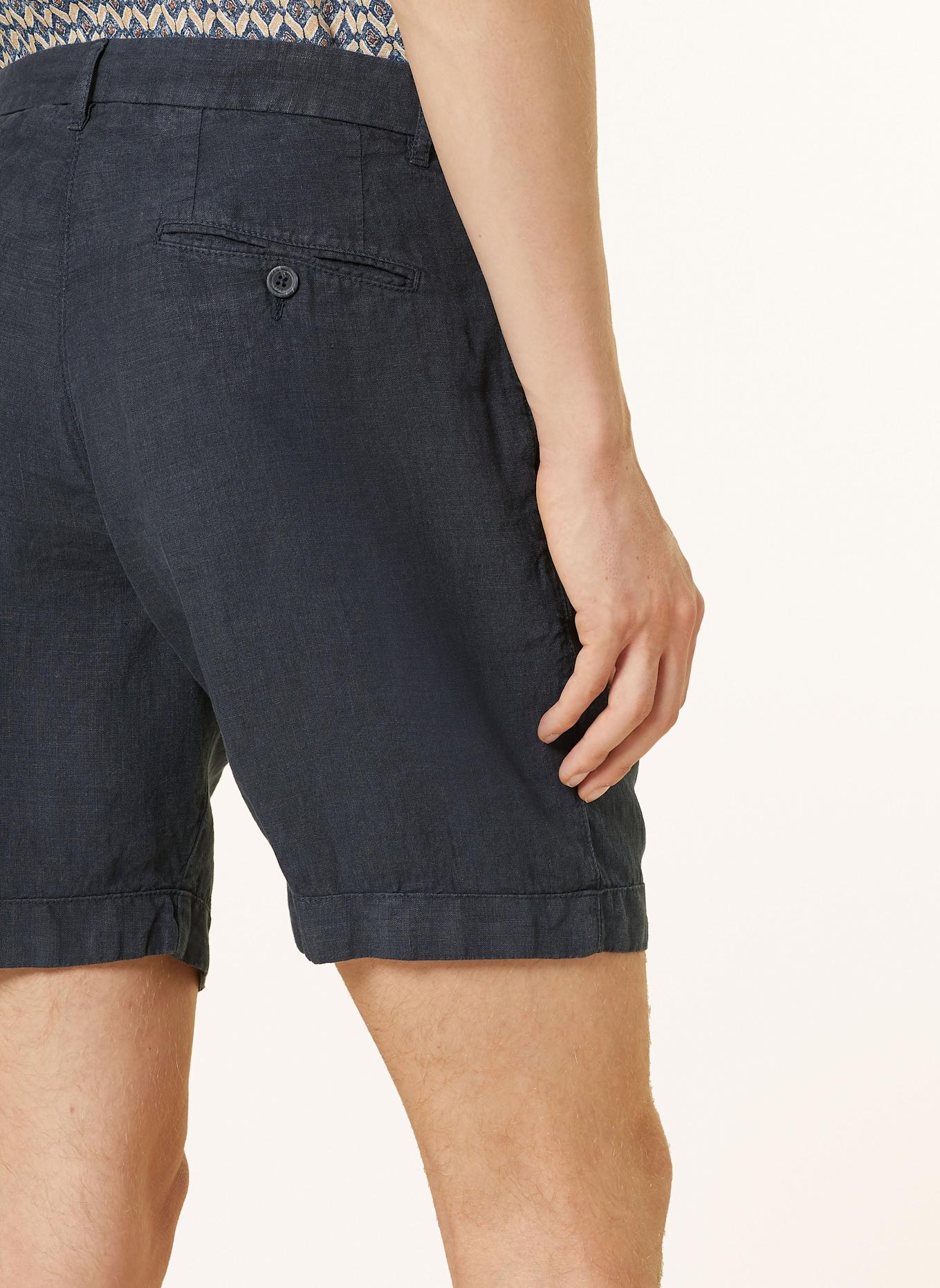 120%lino Leinenshorts: DUNKELBLAU