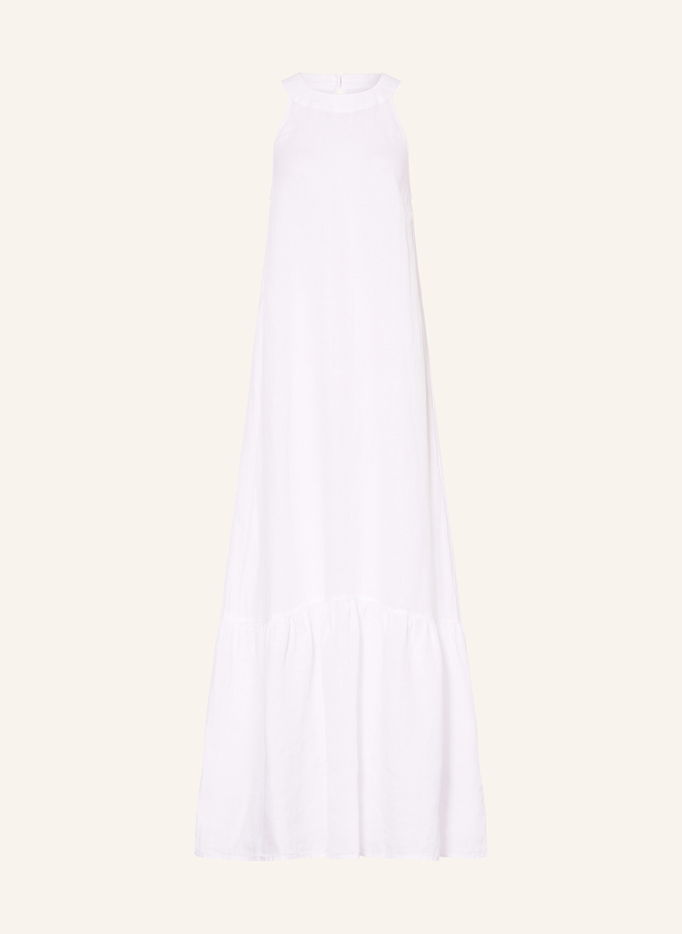 120%lino Strandkleid aus Leinen: WEISS