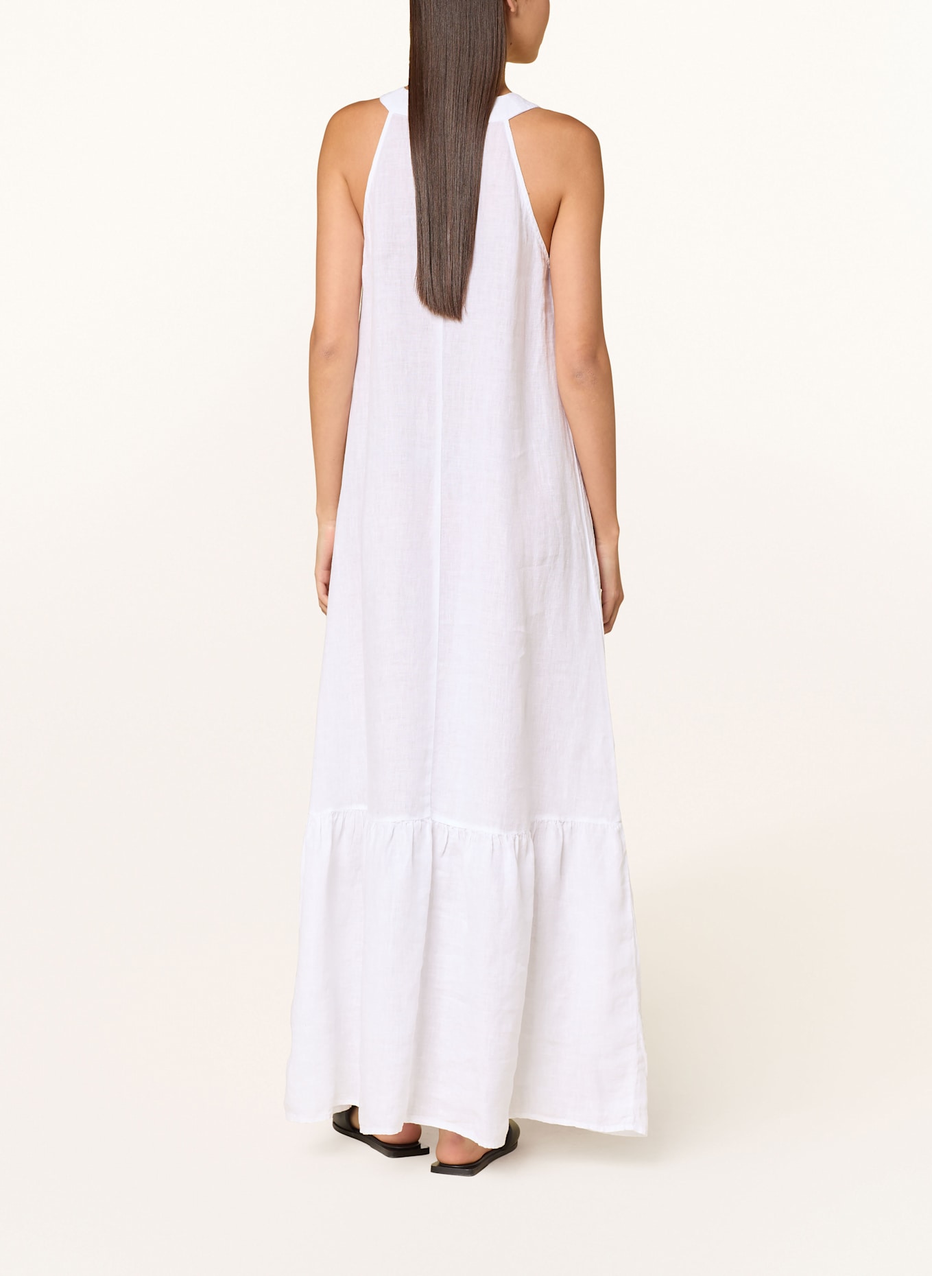 120%lino Strandkleid aus Leinen: WEISS