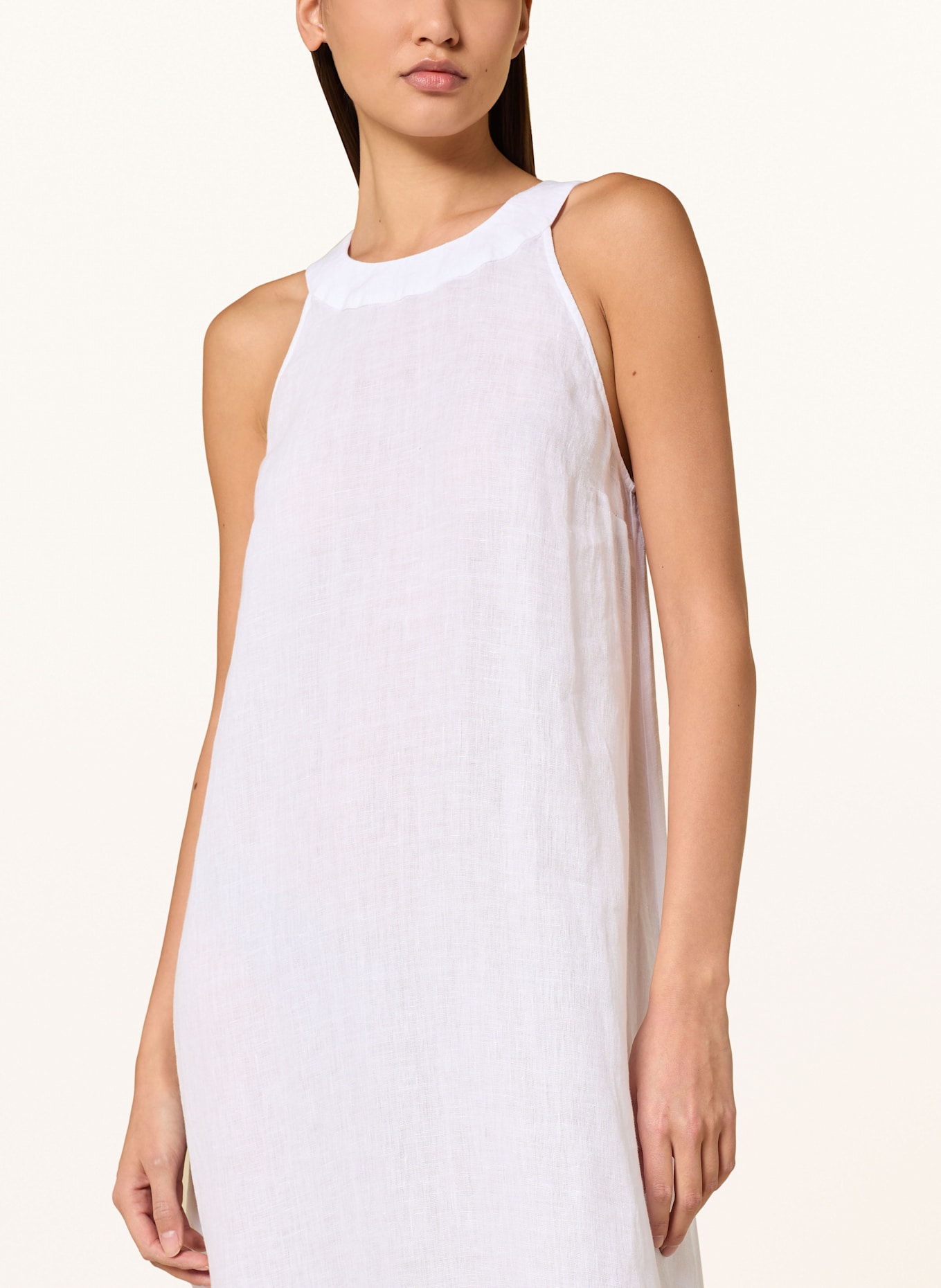 120%lino Strandkleid aus Leinen: WEISS