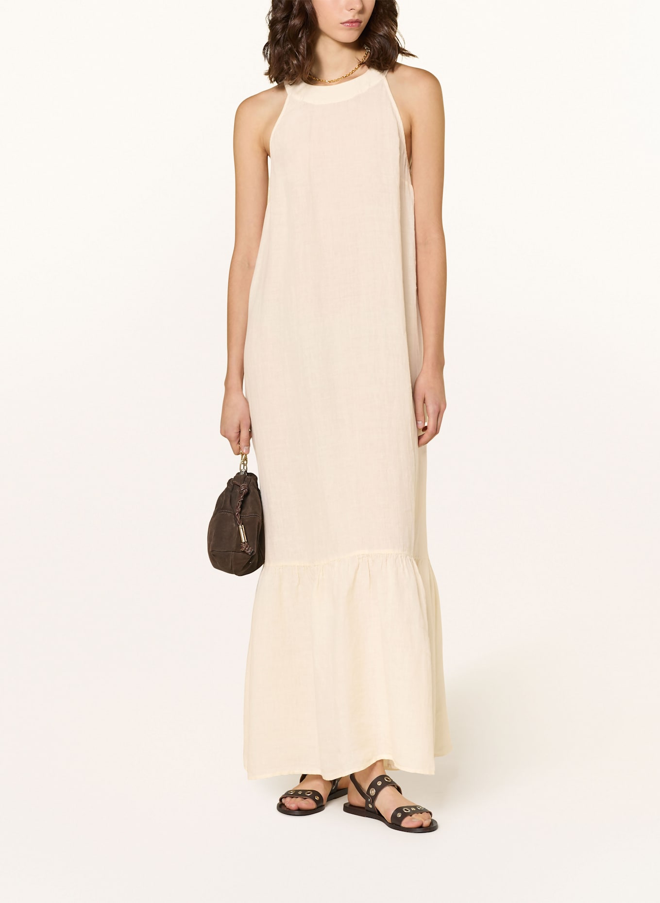 120%lino Strandkleid aus Leinen: ECRU