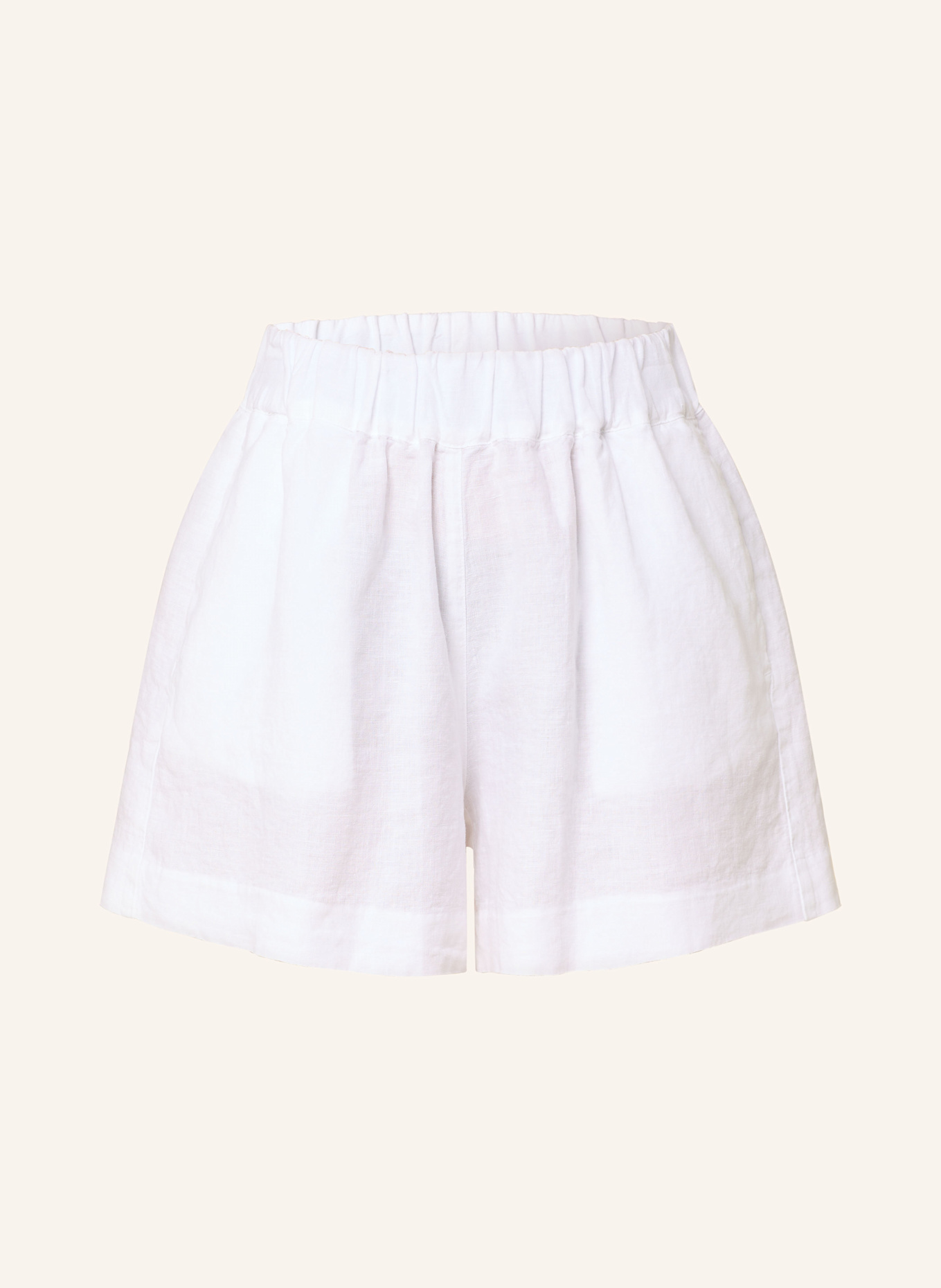 120%lino Leinenshorts: WEISS