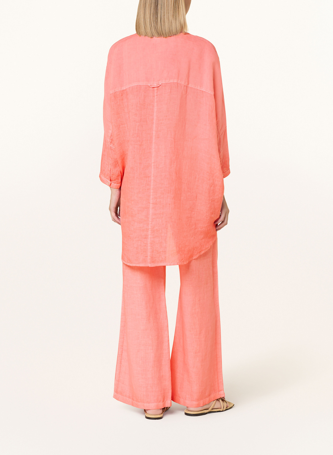 120%lino Marlenehose aus Leinen: PINK