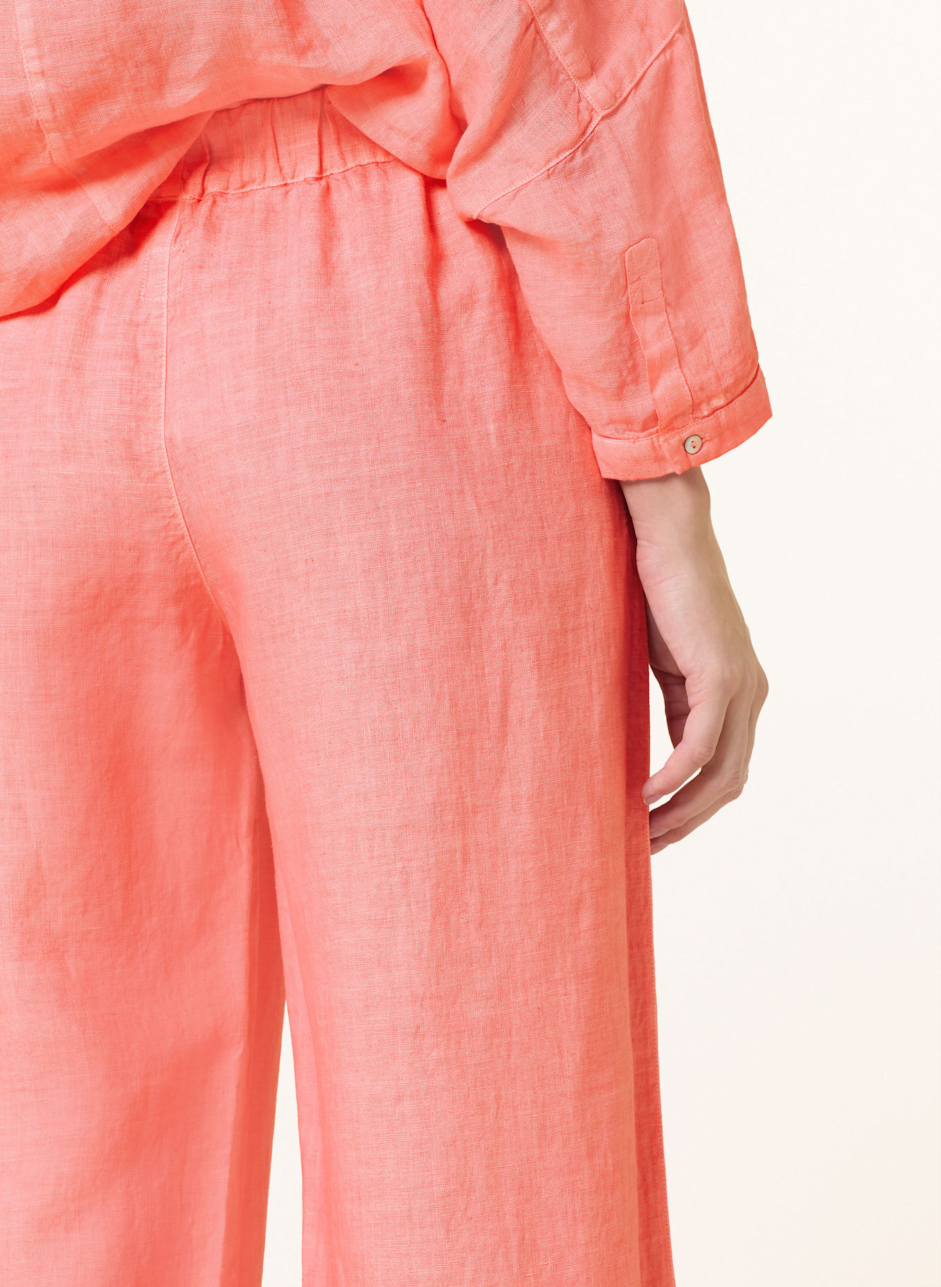 120%lino Marlenehose aus Leinen: PINK