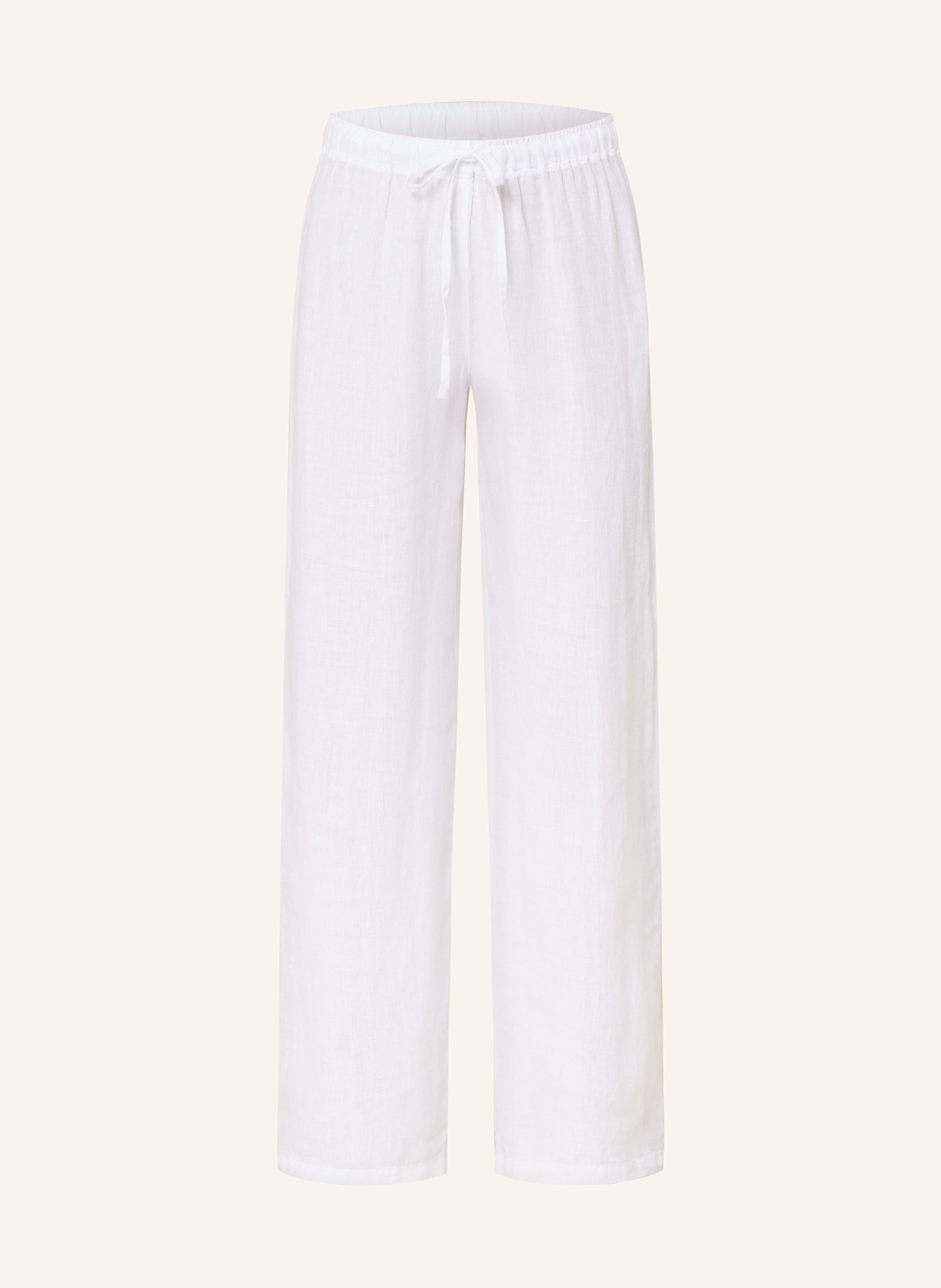 120%lino Marlenehose aus Leinen: WEISS