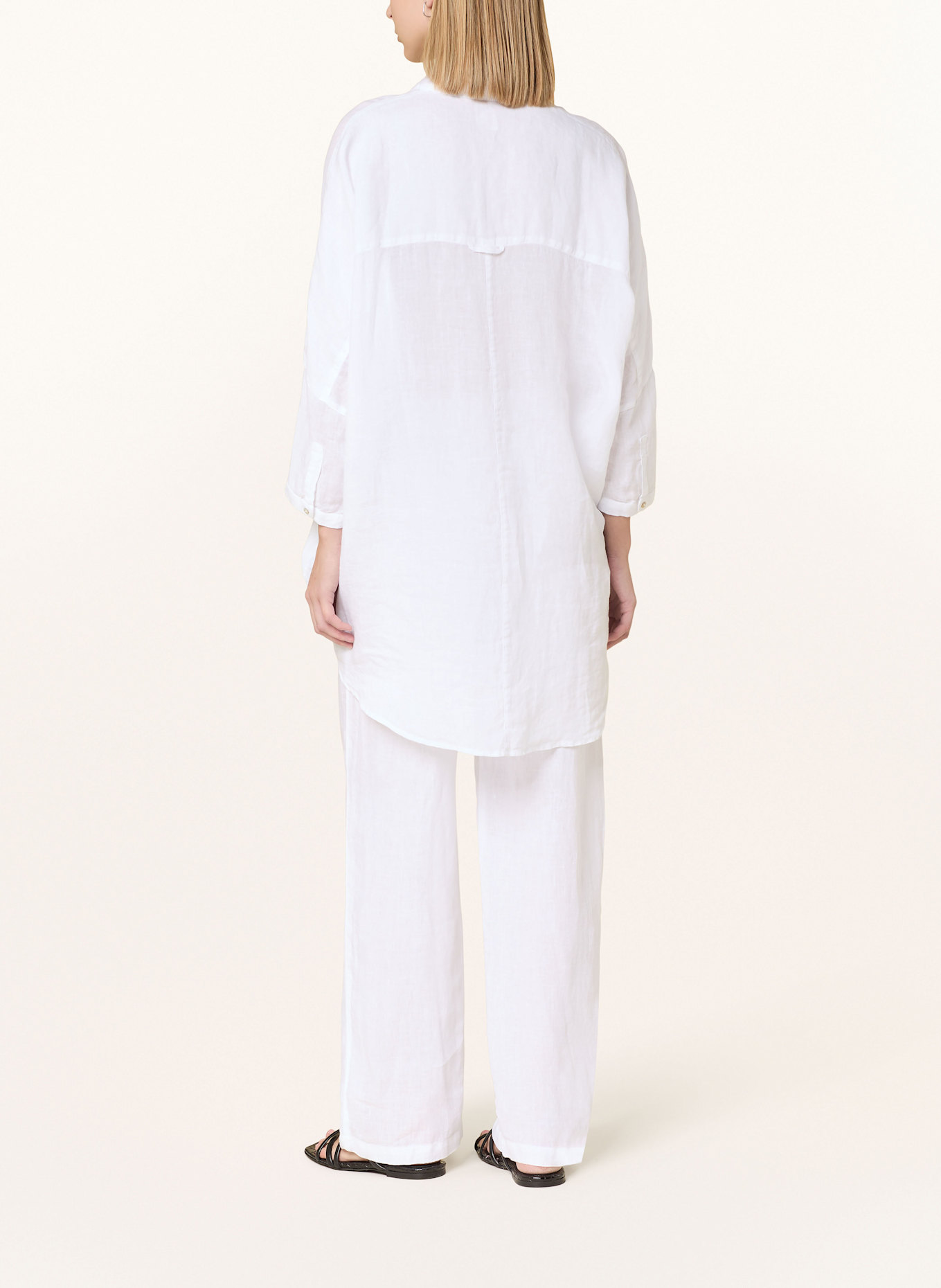 120%lino Marlenehose aus Leinen: WEISS