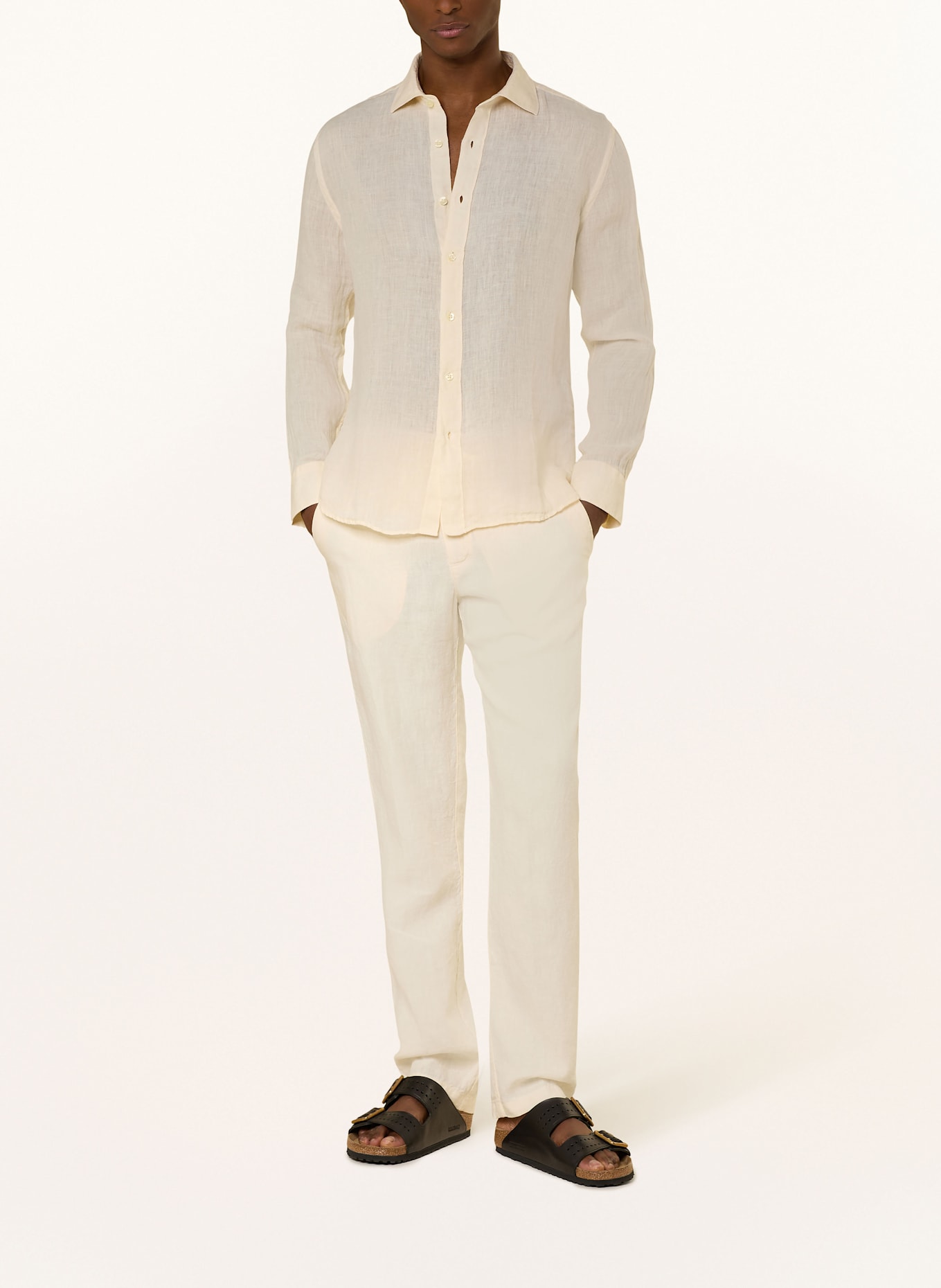 120%lino Leinenhemd Slim Fit: ECRU