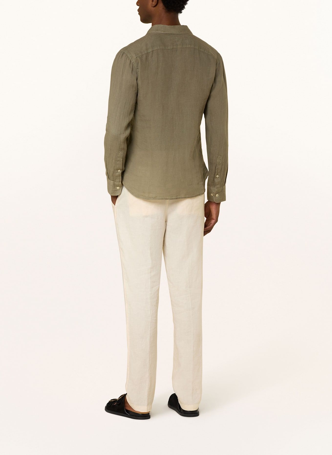 120%lino Leinenhemd Slim Fit: GRÜN